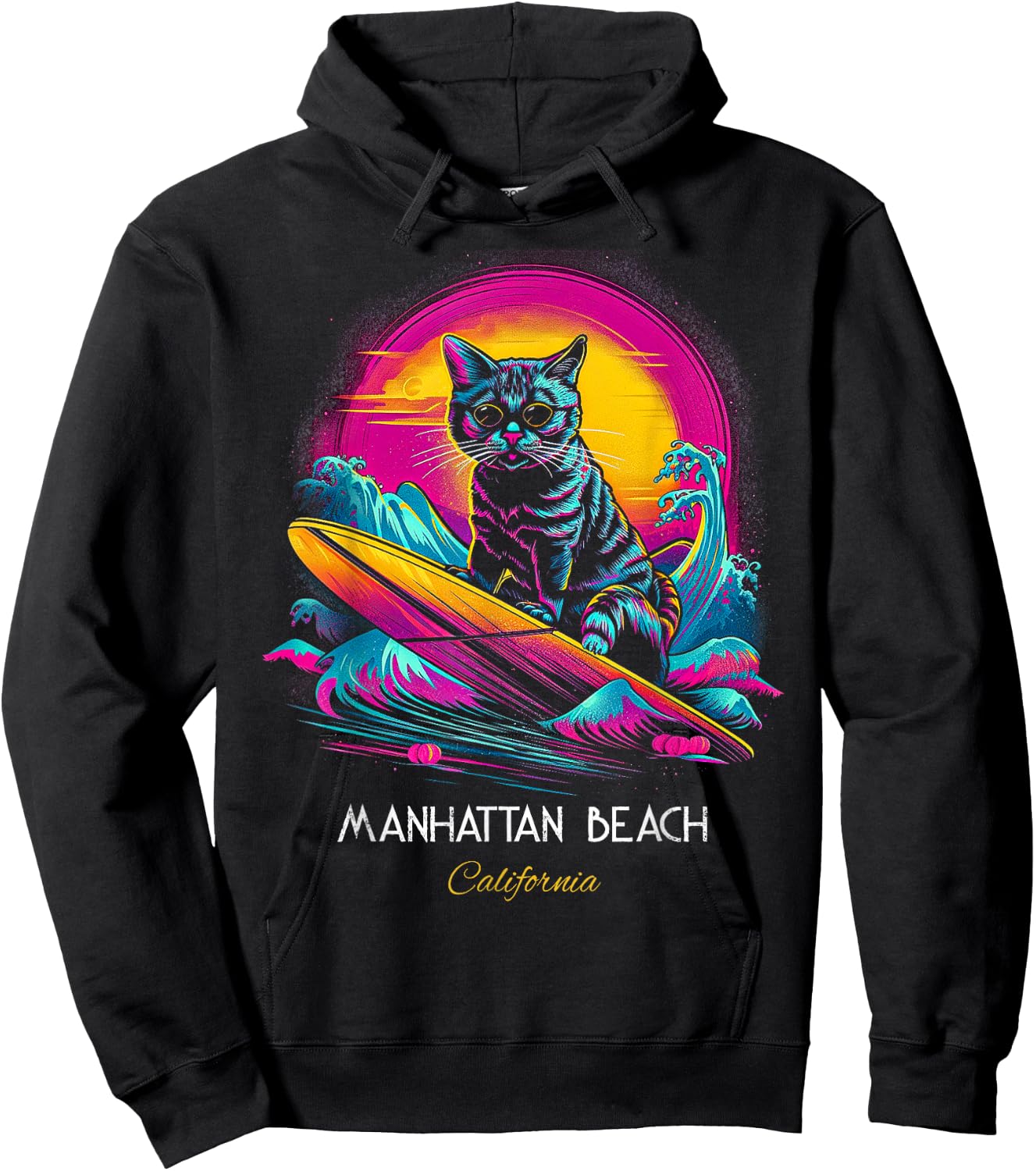 Manhattan Beach California Hoodie - Hoodie | Black