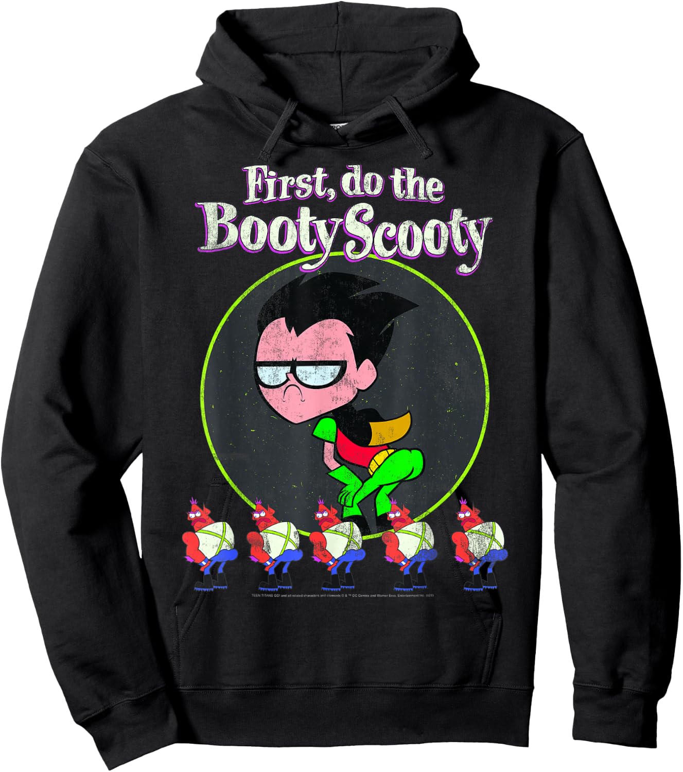 DC Comics Teen Titans Go! Robin First Do The Booty Scooty Hoodie - Hoodie | Black