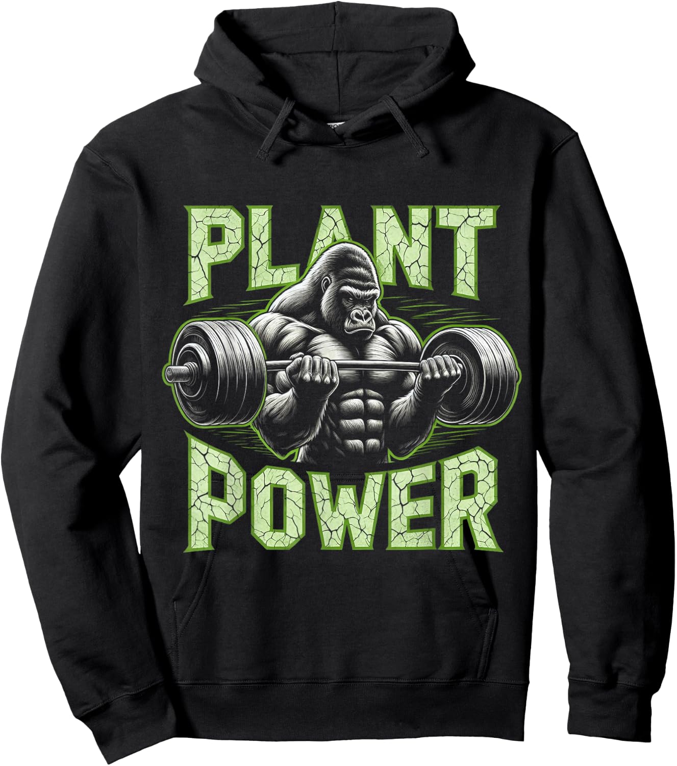 Plant Power - Vegan and Vegetarian Gym Workout Fitness Hoodie - Hoodie | Black