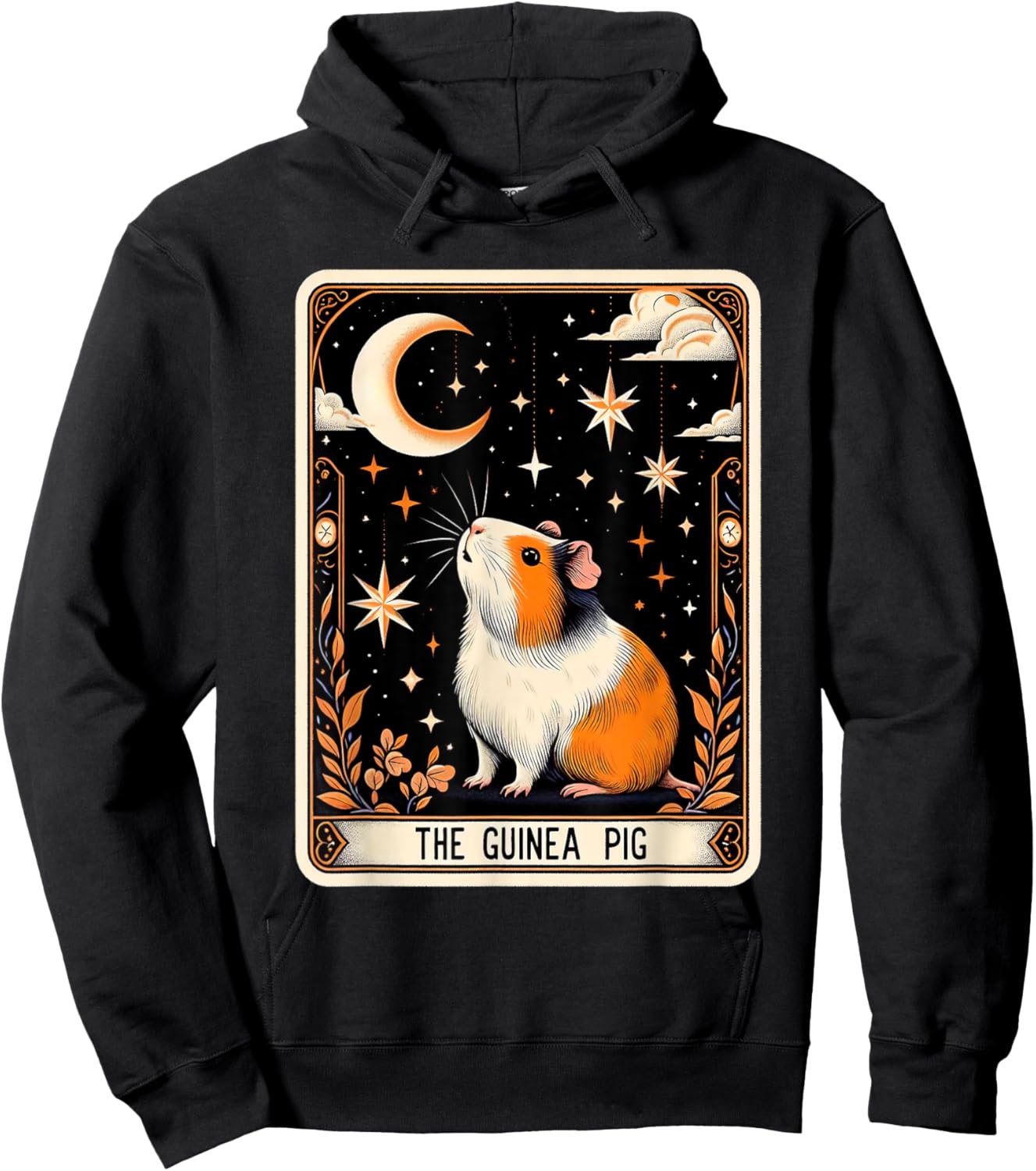 The Guinea Pig Tarot Card Women Men Kids Stars with Moon Hoodie - Hoodie | Black