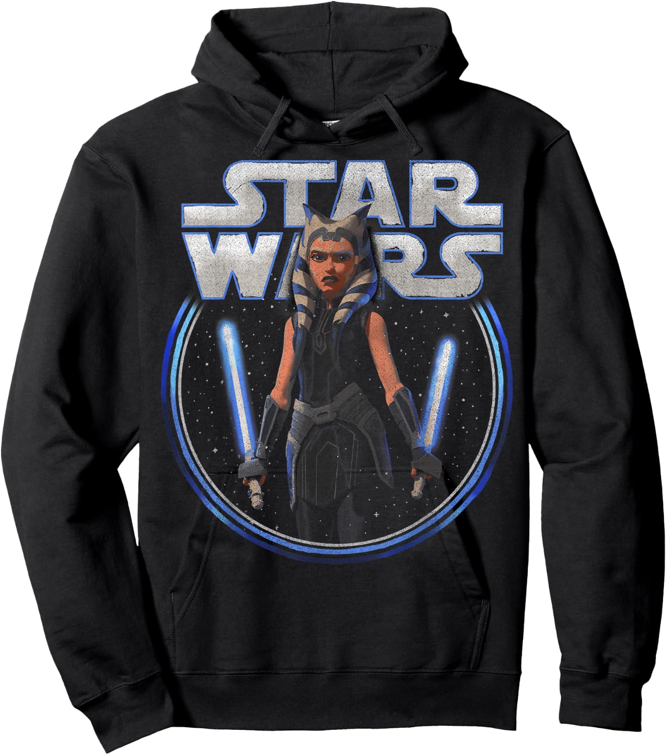 Star Wars: The Clone Wars Ahsoka Dual Wield Portrait Hoodie - Hoodie | Black