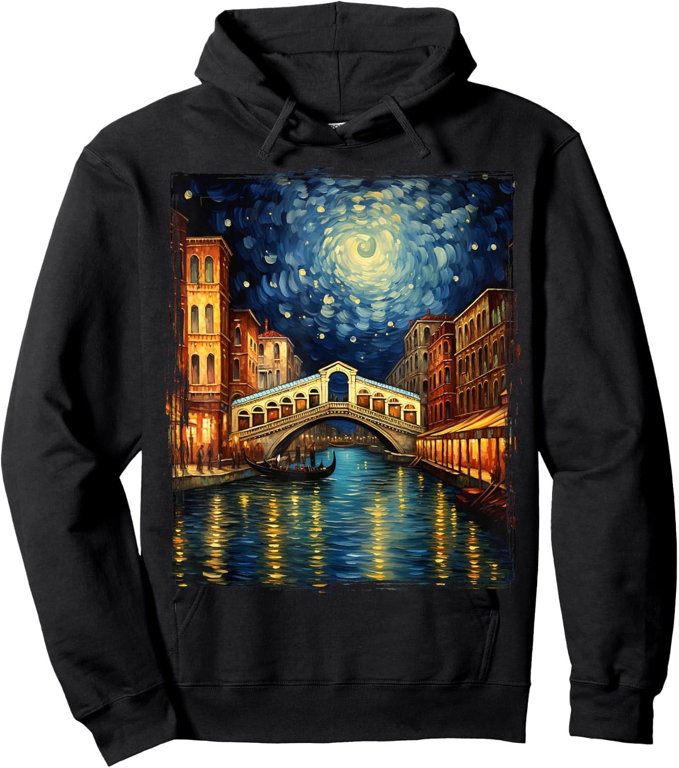 The Rialto Bridge Venice Italy Venezia Italian Souvenir Hoodie - Hoodie | Black
