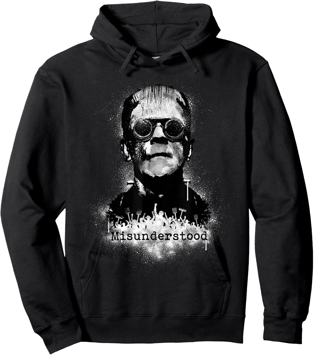 Frankenstein Monster with a Steampunk Twist Hoodie - Hoodie | Black