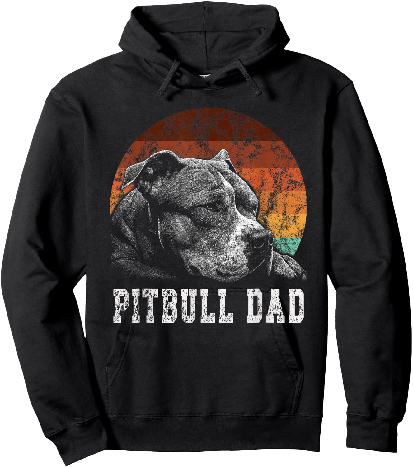 Pitbull Dad Pittie Dog Owner Father Pitbull Lover Men Hoodie - Hoodie | Black