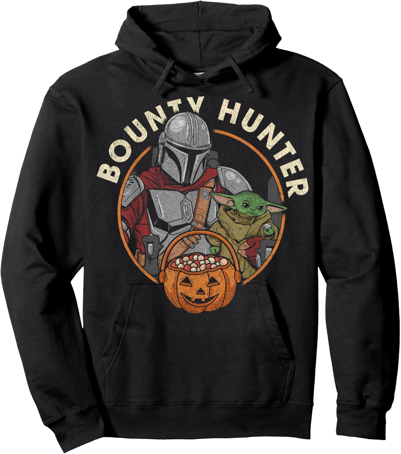Star Wars The Mandalorian Halloween Candy Bounty Hunter Hoodie - Hoodie | Black
