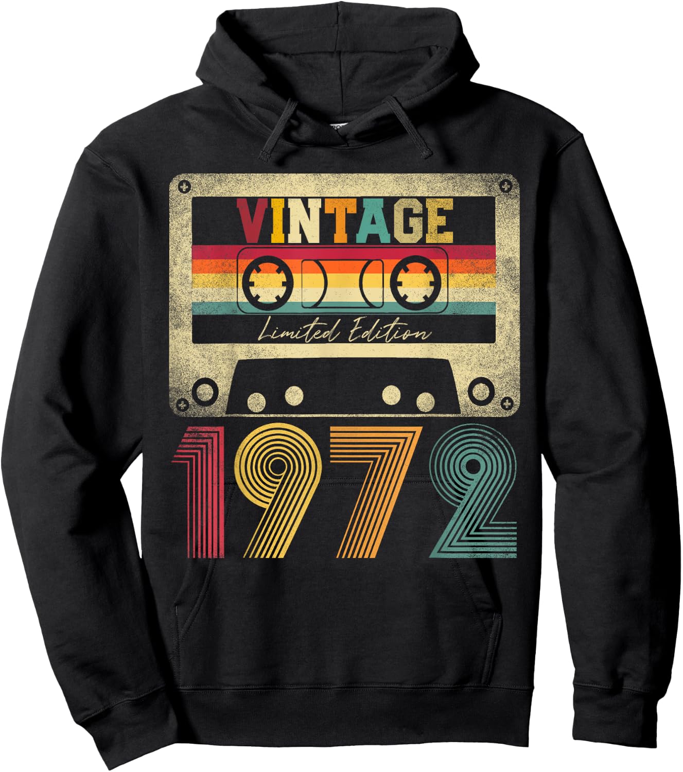 Vintage 1972 53rd Birthday Gift 53 Years Old Limited Edition Hoodie - Hoodie | Black