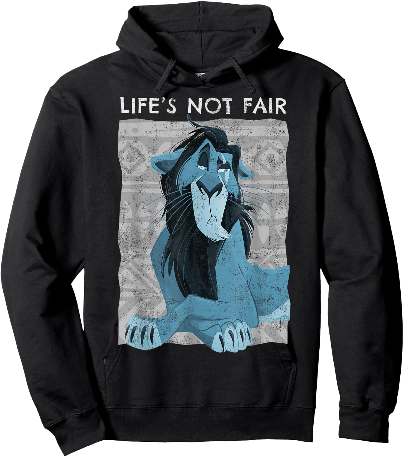 Disney The Lion King Scar Life's Not Fair Portrait Hoodie - Hoodie | Black