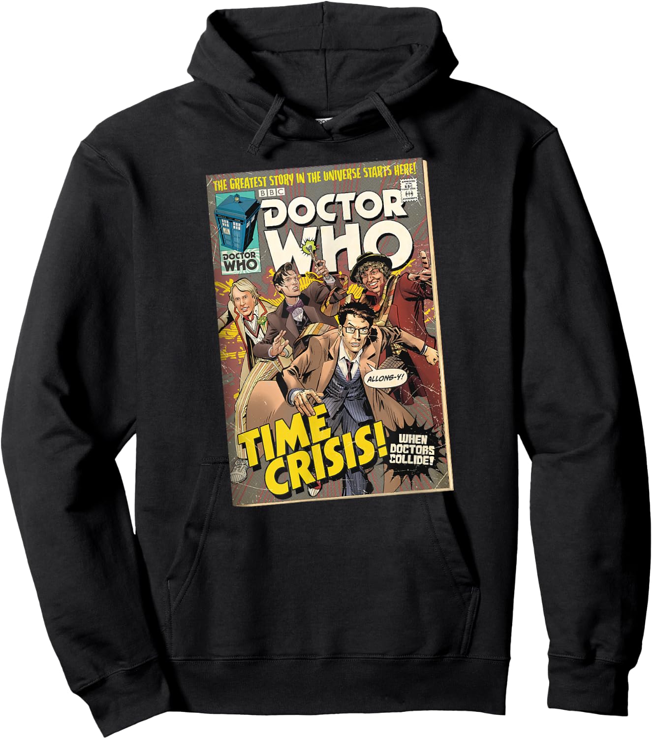 Comic Time Crisis 60th Anniversary Sci-Fi Fan Hoodie - Hoodie | Black