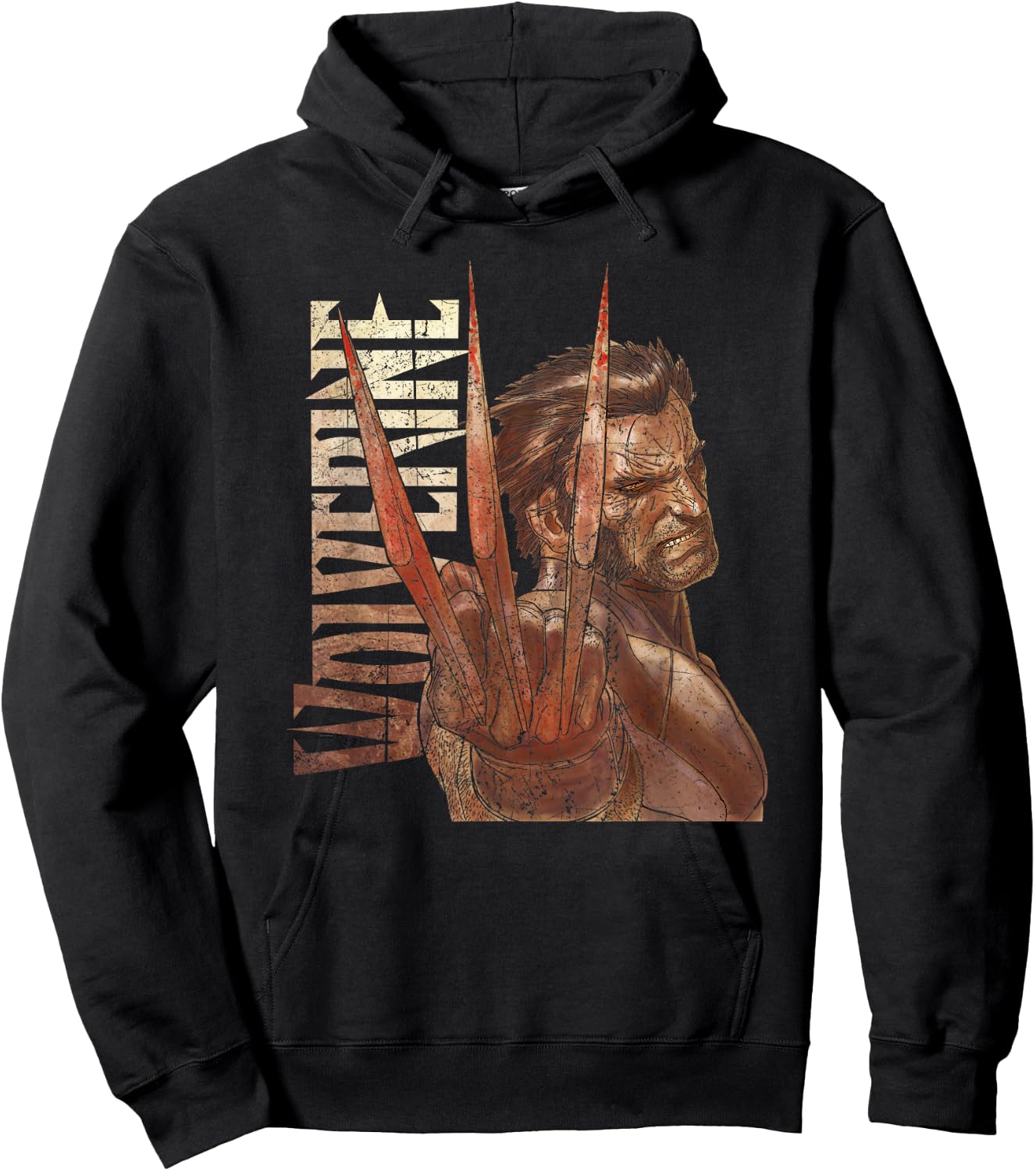 Marvel X-Men Wolverine Three Claws Hoodie - Hoodie | Black