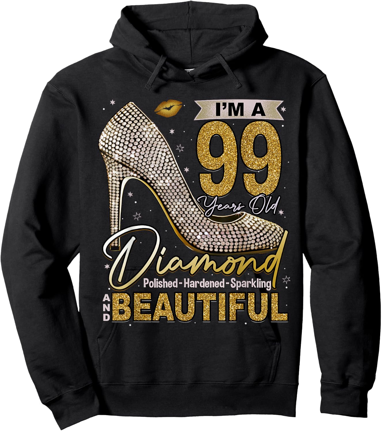 I'm A 99 Years Old Diamond, 99 and Fabulous 99th Birthday Hoodie - Hoodie | Black