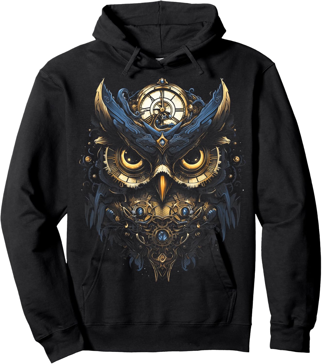 Steampunk Mechanical owl Victorian Bird Hoodie - Hoodie | Black