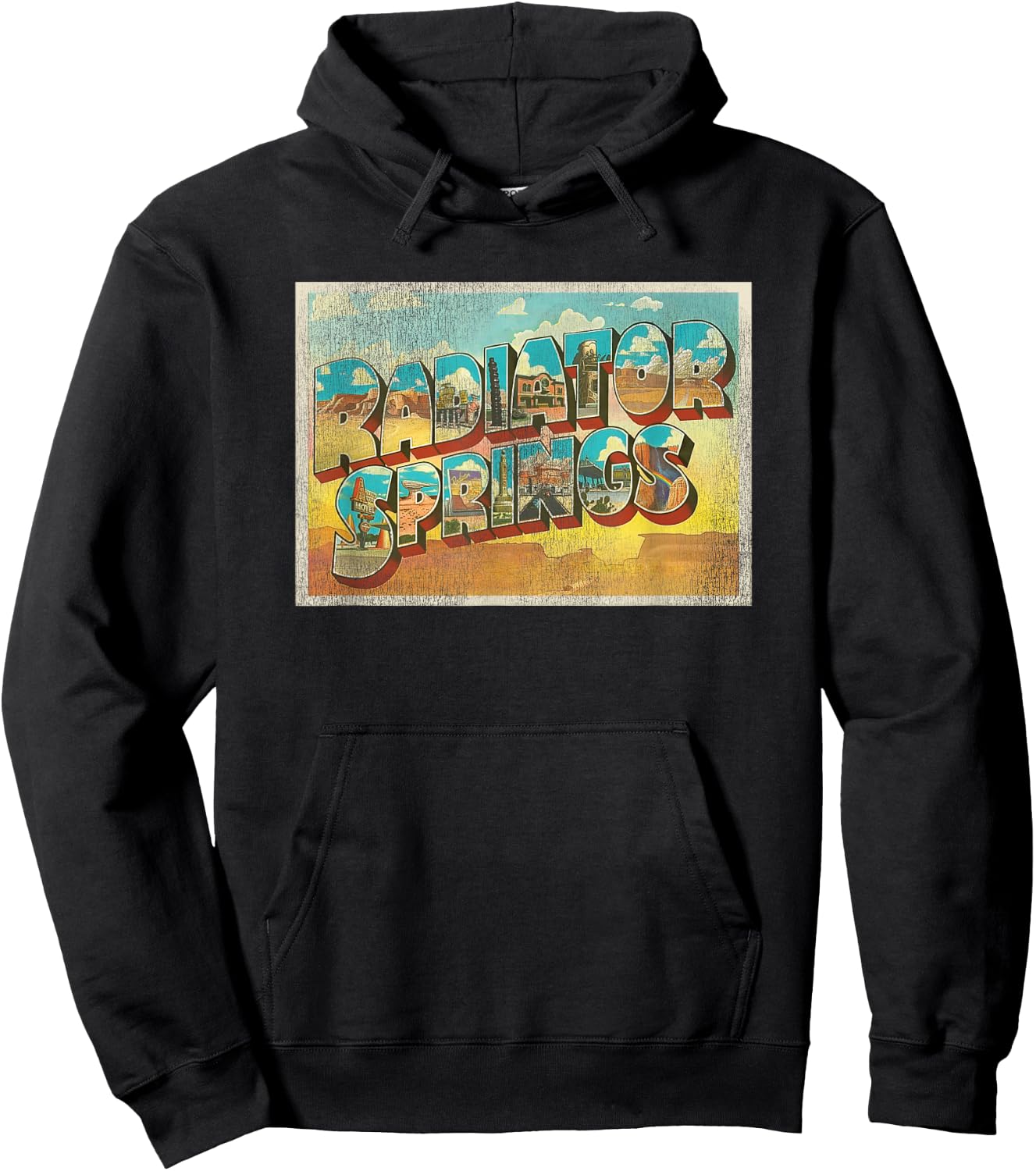 Disney Pixar Cars Radiator Springs Postcard Hoodie - Hoodie | Black