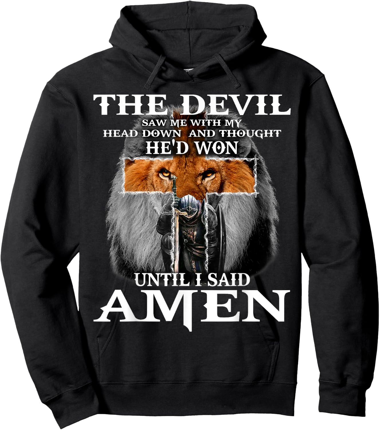 The Devil Saw Me With My Head Down Thought He'D Won Hoodie - Hoodie | Black