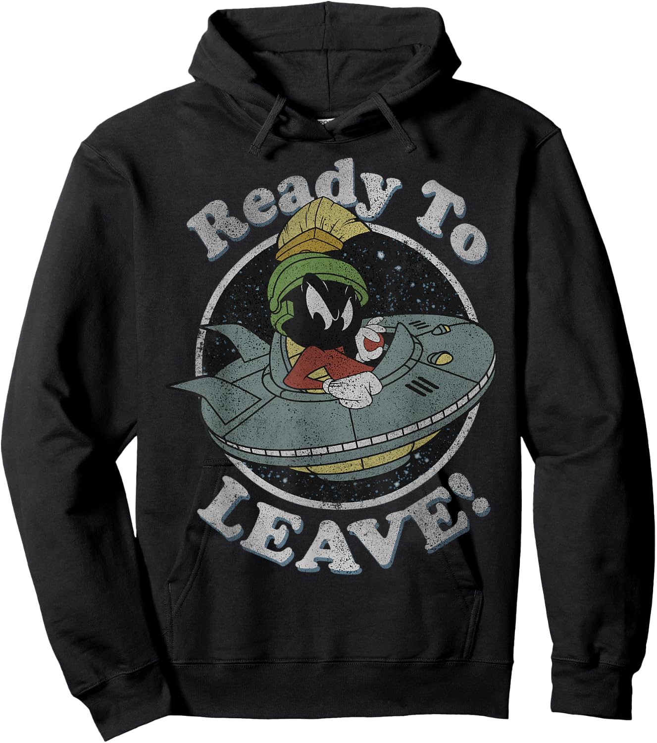 Looney Tunes Marvin The Martian Ready To Leave Hoodie - Hoodie | Black