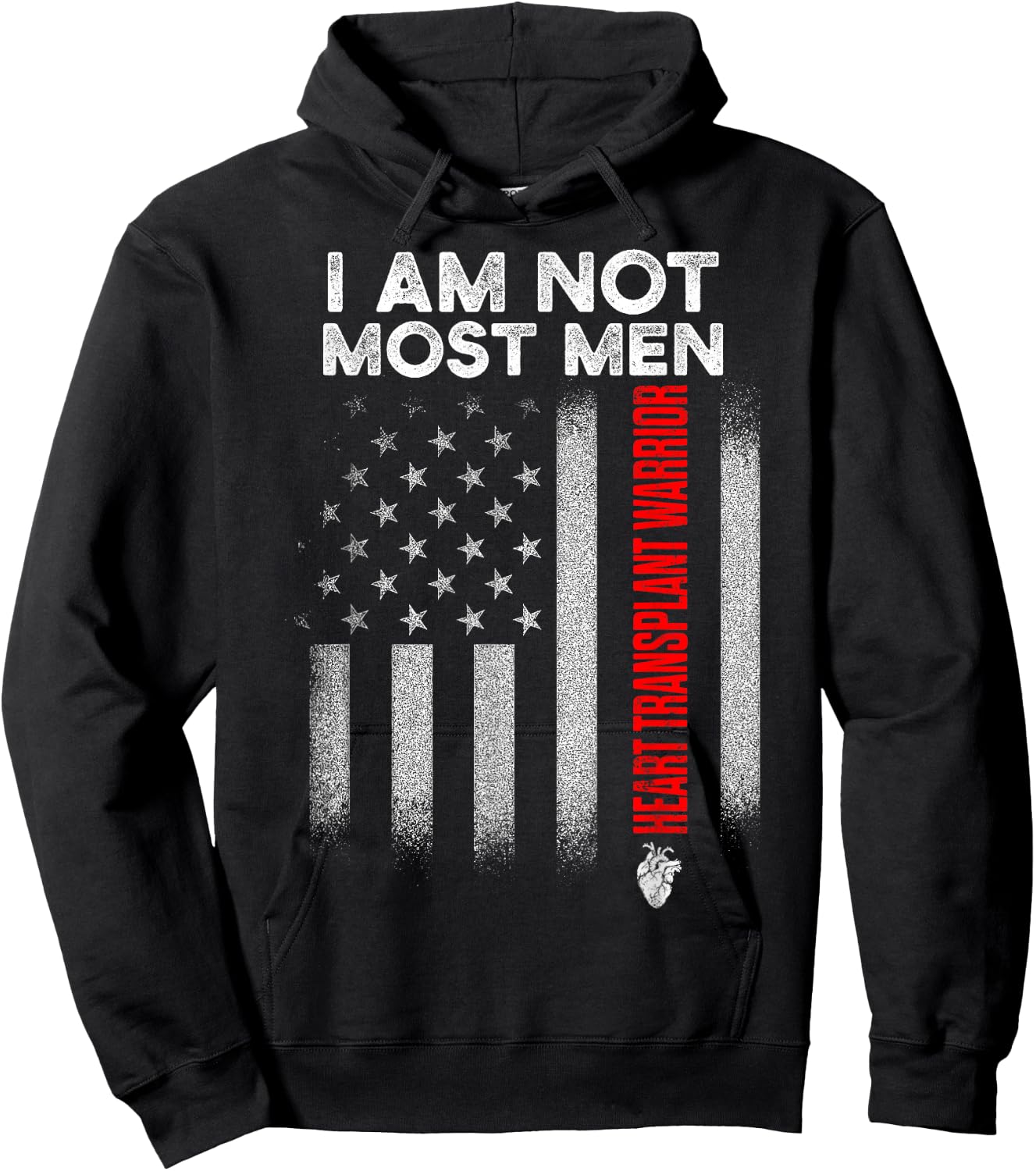 Heart Transplant Recipient America Surgery Survivor Hoodie - Hoodie | Black