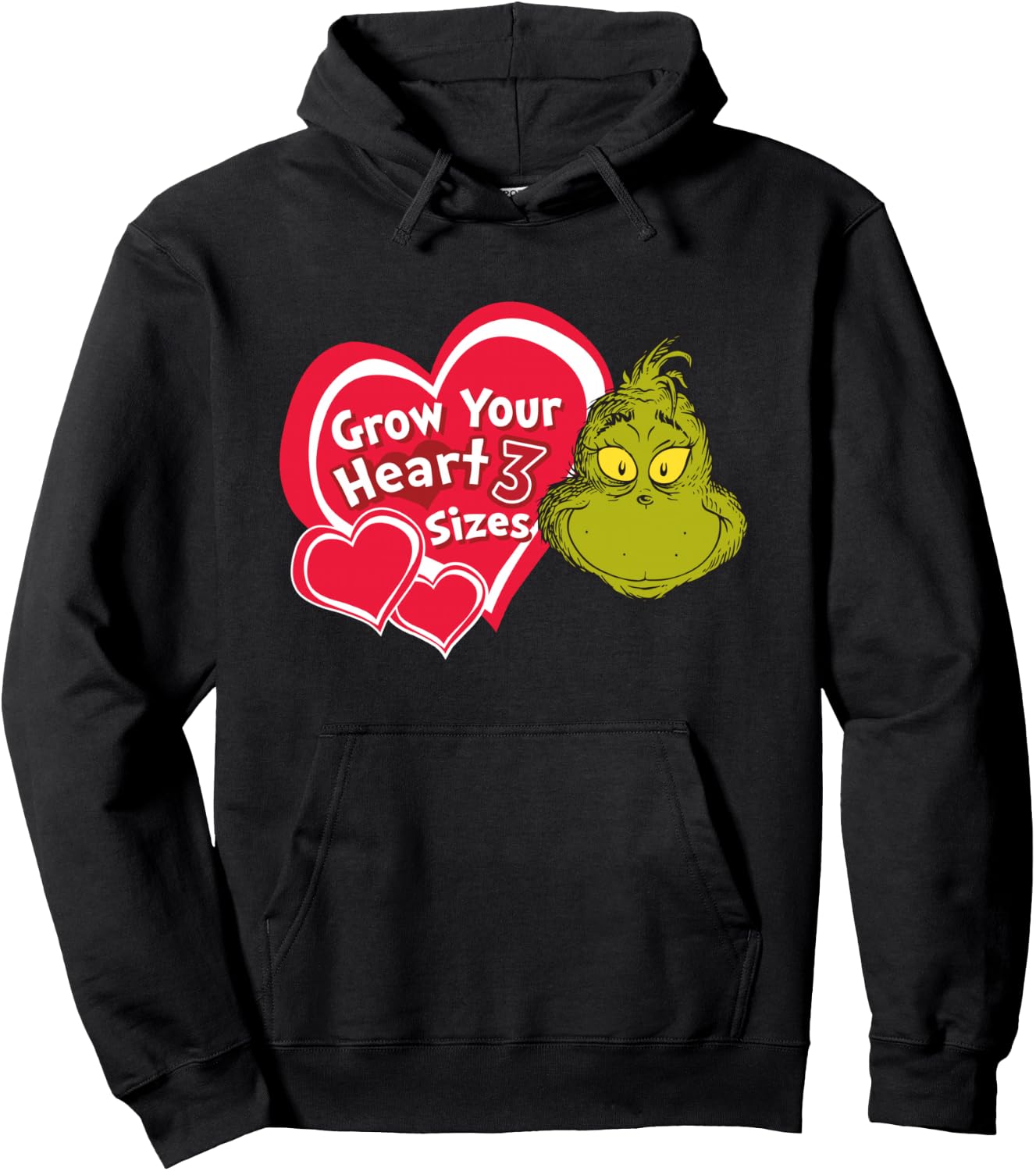 Dr. Seuss Grinch Grow Your Heart Hoodie - Hoodie | Black