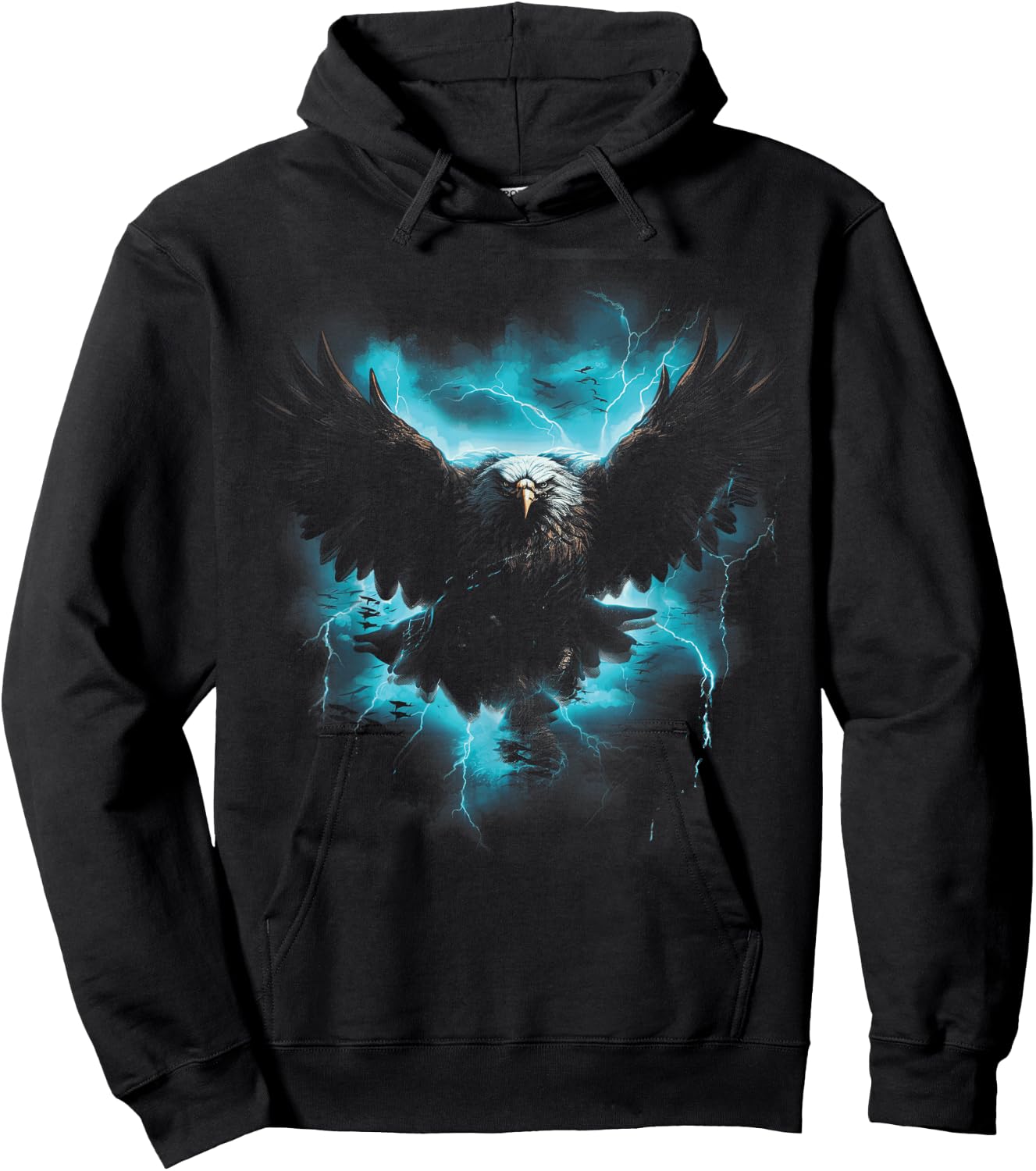 Bald eagle Bird Nature Usa Lightning Hoodie - Hoodie | Black
