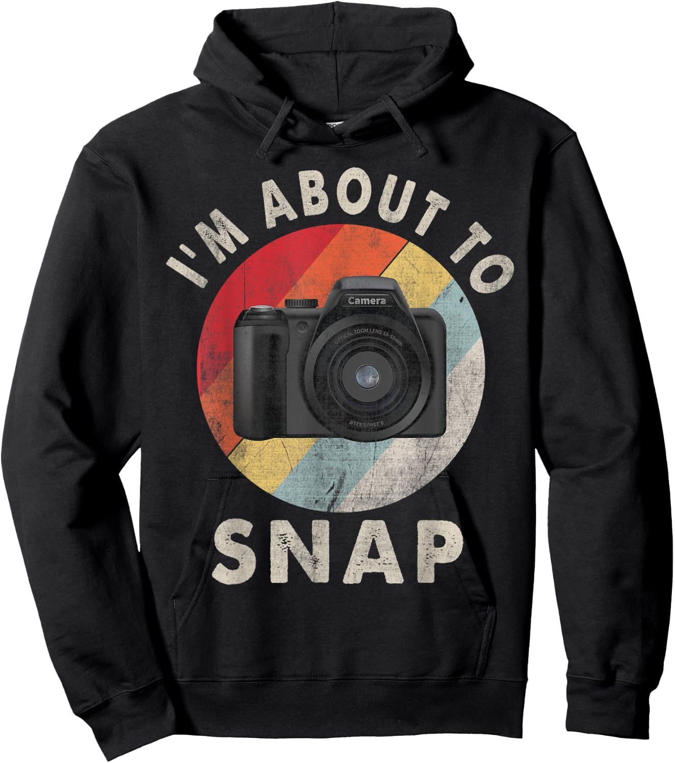 I'm About To Snap Photographer Retro Photography Camera Hoodie - Hoodie | Black