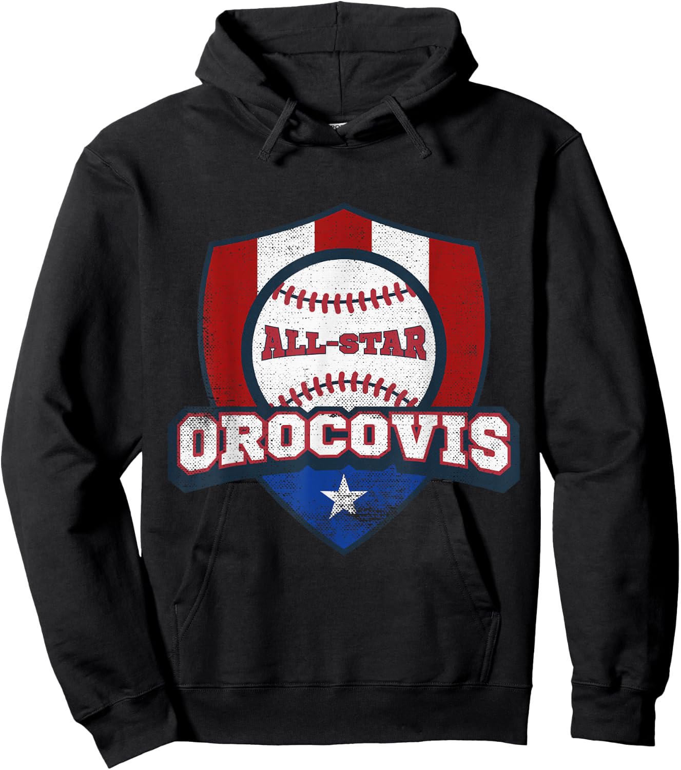 Orocovis Puerto Rico Camisa Puerto Rican World PR Baseball Hoodie - Hoodie | Black