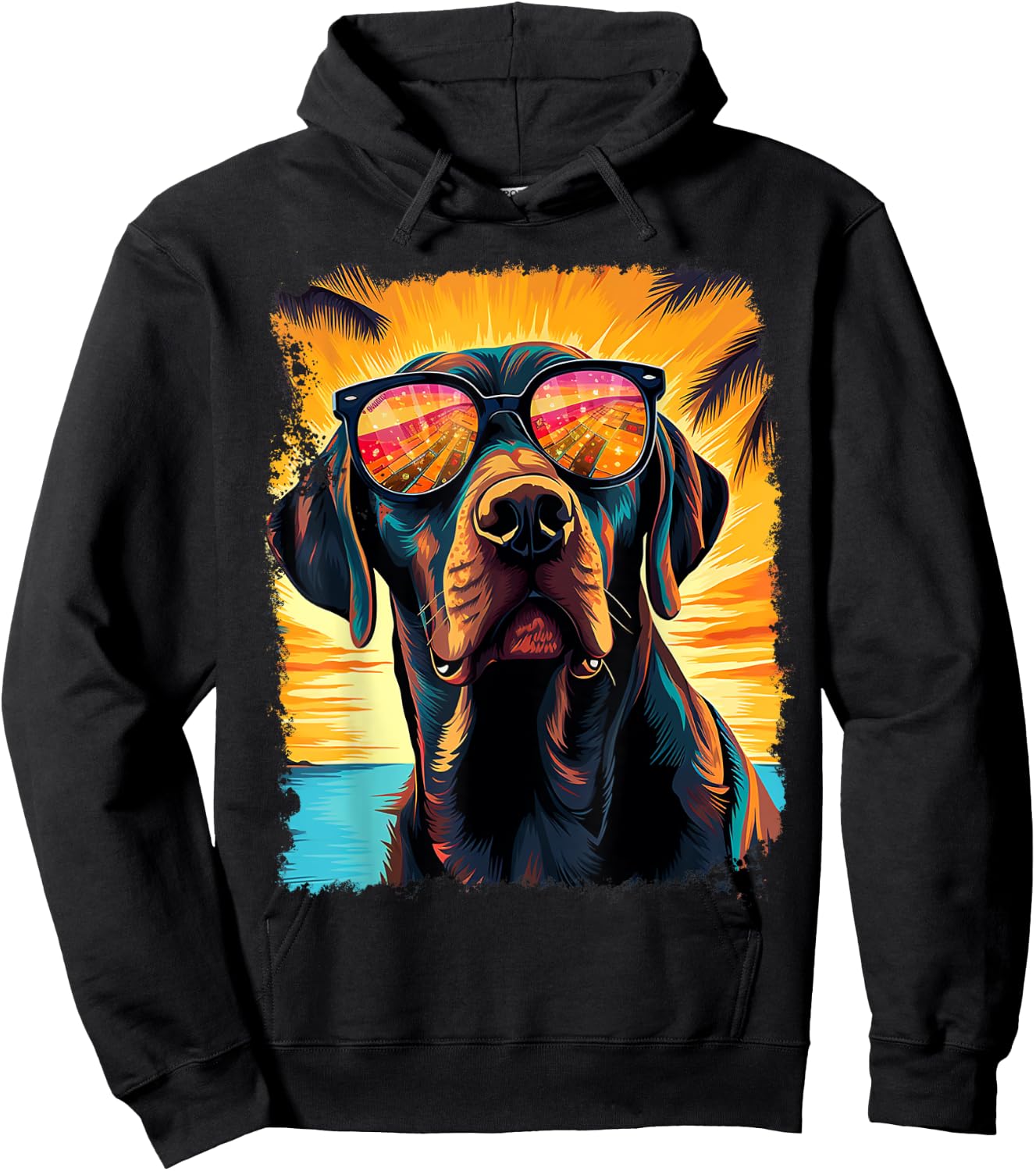 Hawaiian Labrador Retriever Hoodie - Hoodie | Black