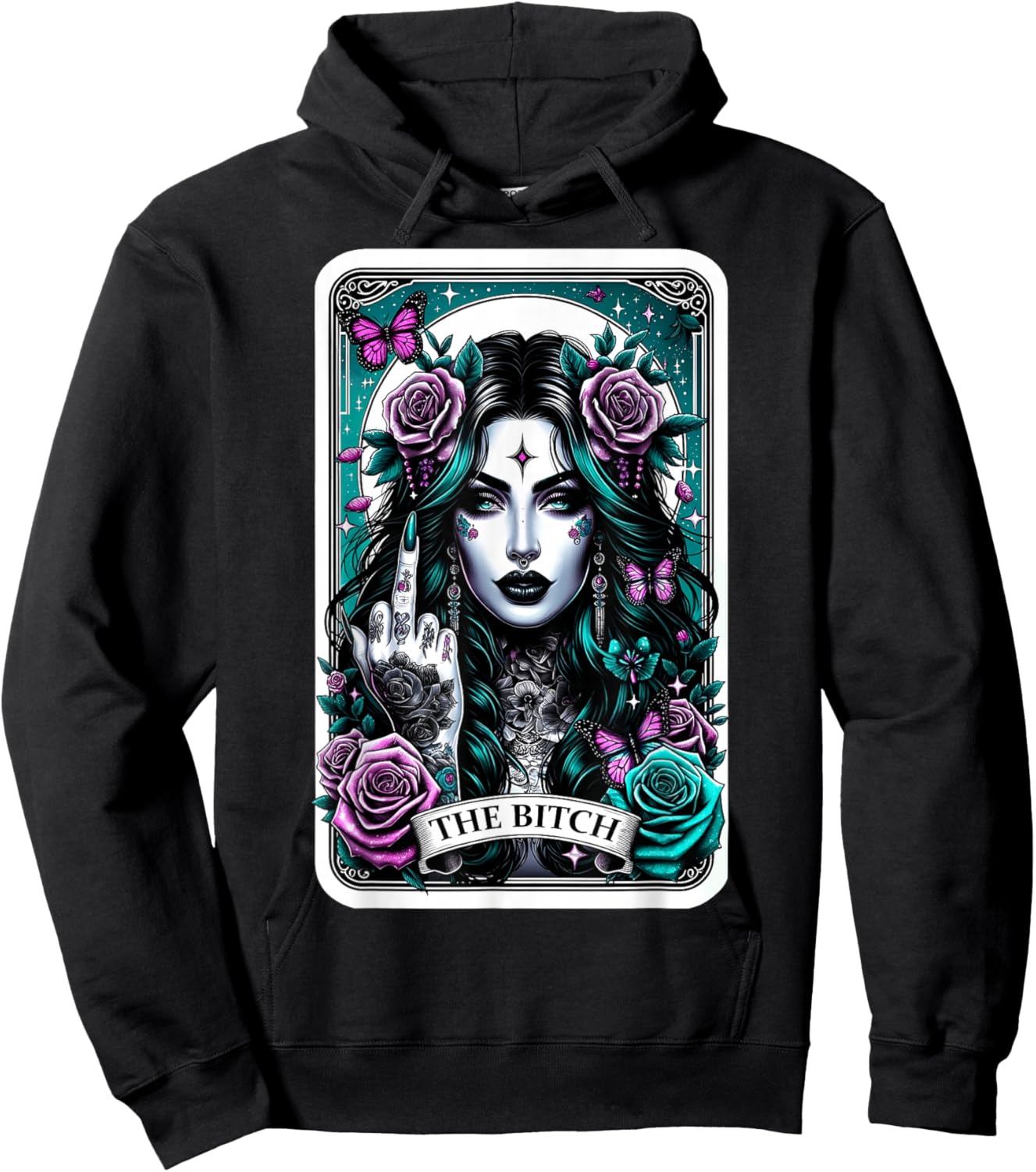 The Bitch Tarot Card Hoodie - Hoodie | Black