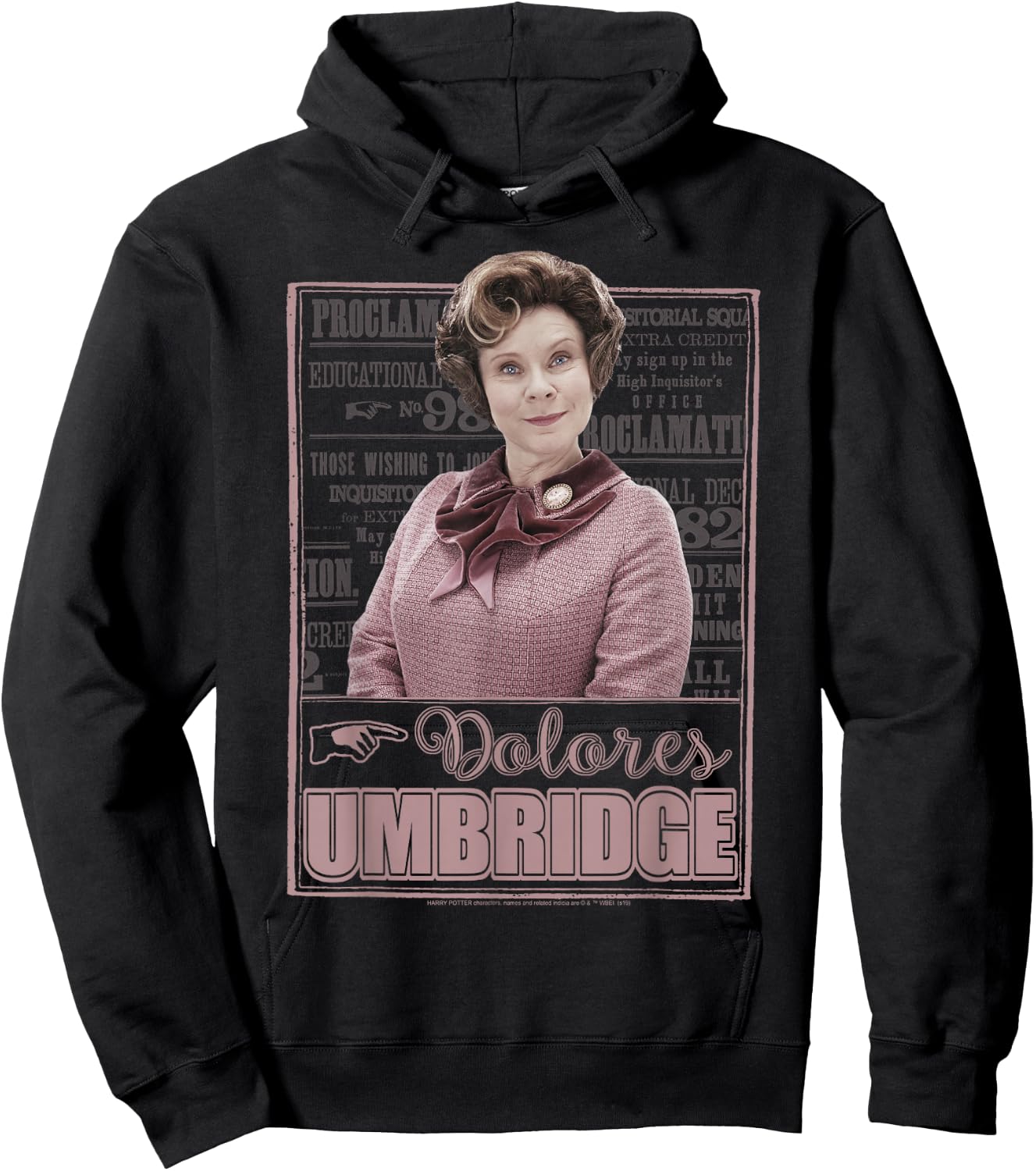 Harry Potter Dolores Umbridge Proclamation Portrait Hoodie - Hoodie | Black