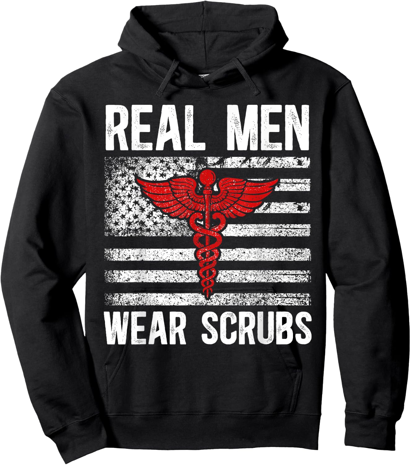 Real Men Wear Scrubs Male Nurse Men Murse Man Nurse Hoodie - Hoodie | Black
