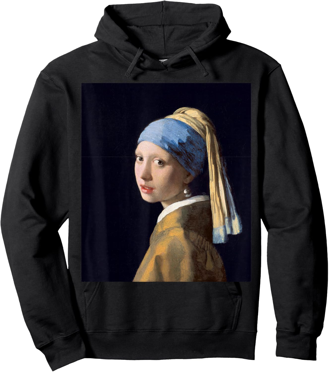 Johannes Vermeer Girl with Pearl Earring Hoodie - Hoodie | Black