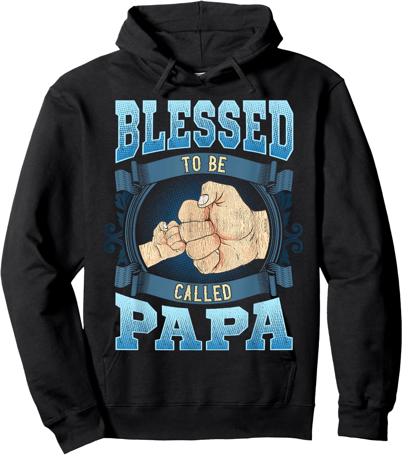 Blessed To Be Called Papa Gifts Papa Fathers Day Hoodie - Hoodie | Black