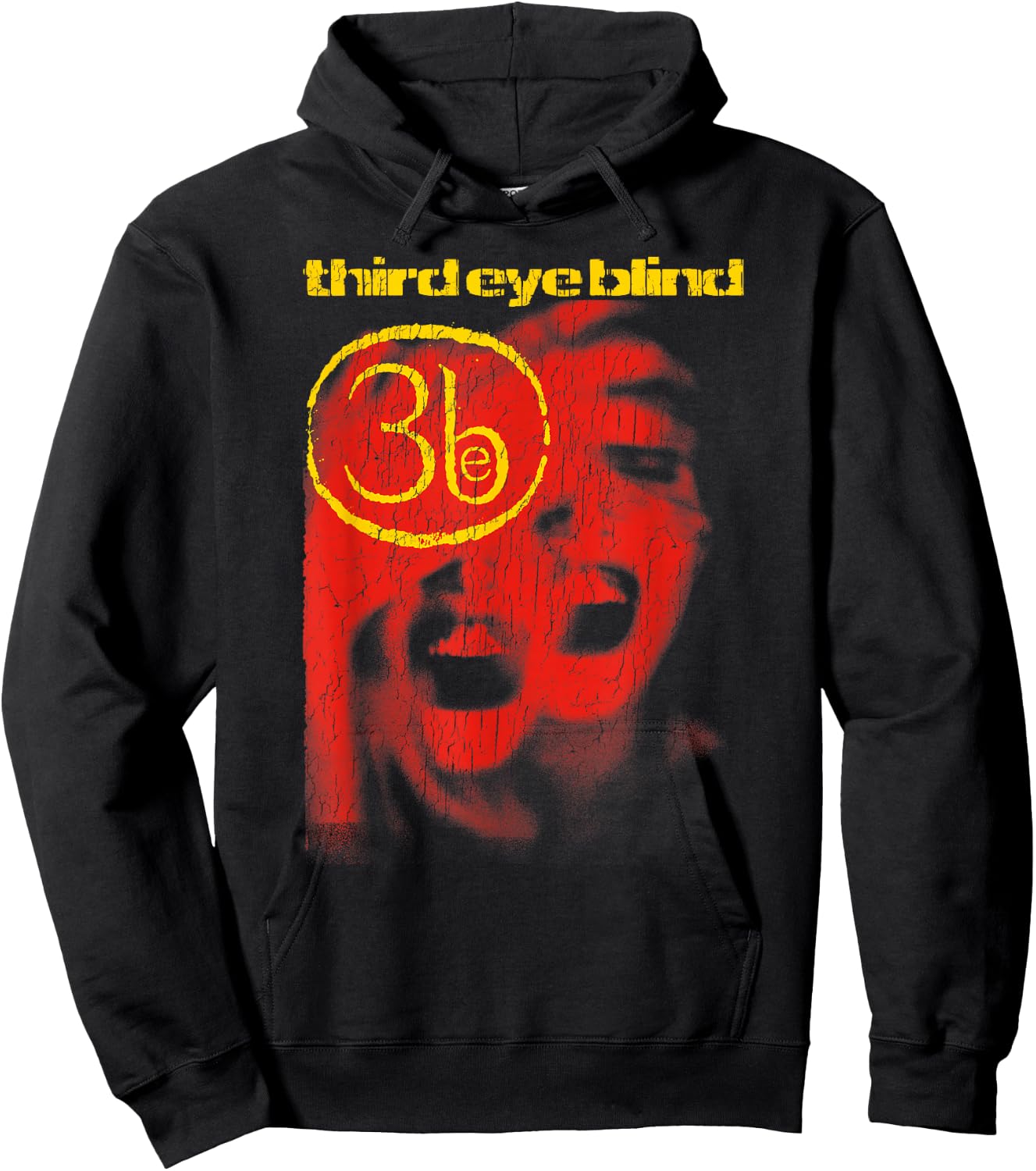 Third Eye Blind Self-Titled Vintage Crackle Hoodie - Hoodie | Black