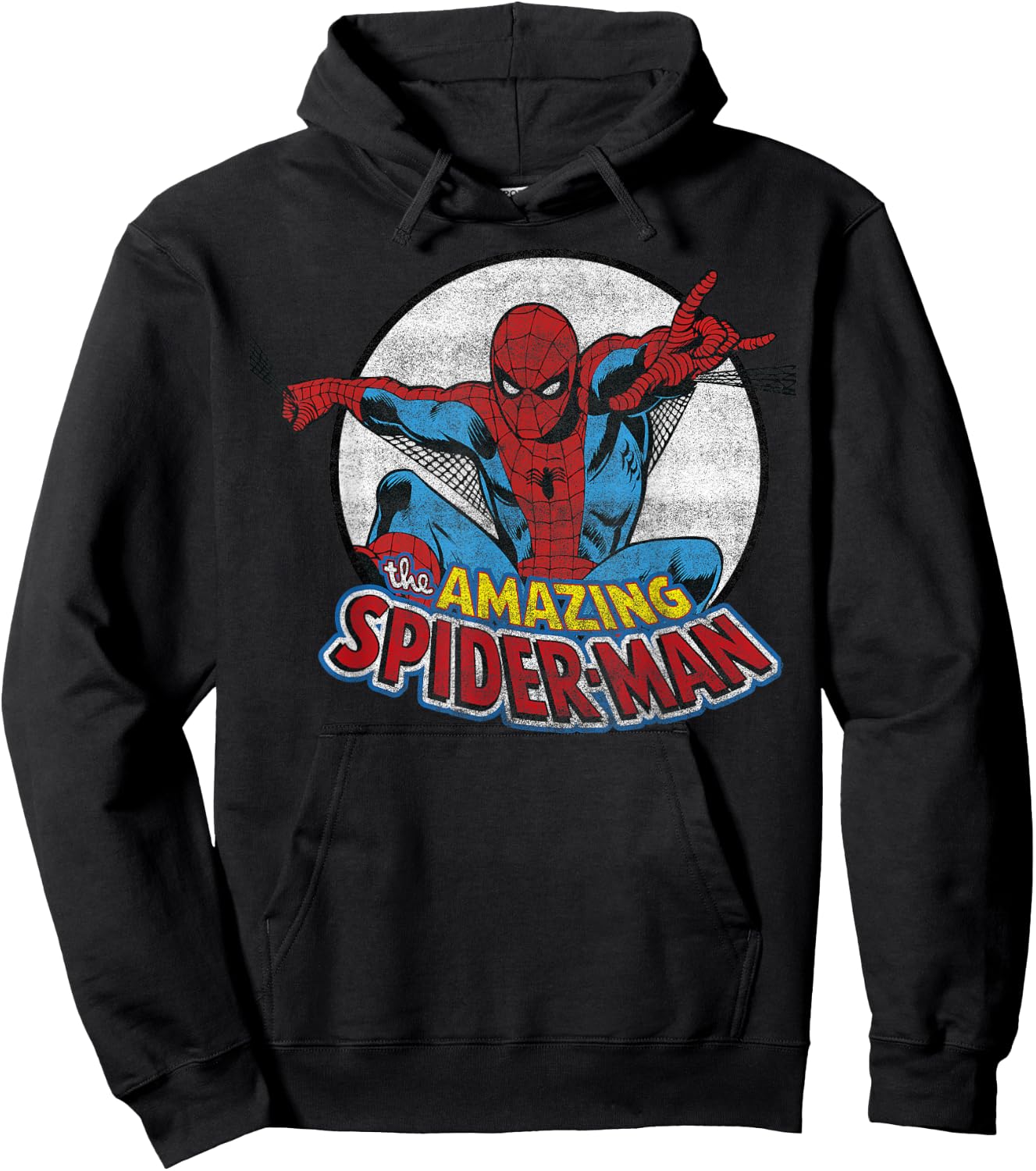 Marvel Amazing Spider-Man Vintage Circle Portrait Logo Hoodie - Hoodie | Black