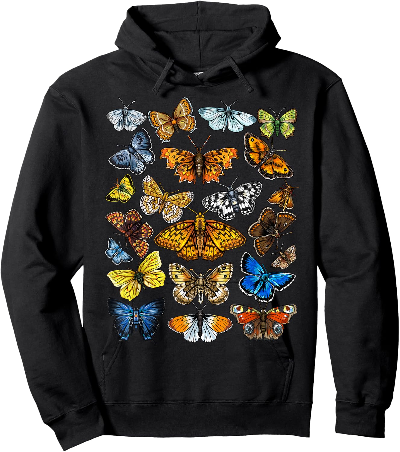 Butterfly Gift Women Kids Butterfly Lover Collection Hoodie - Hoodie | Black