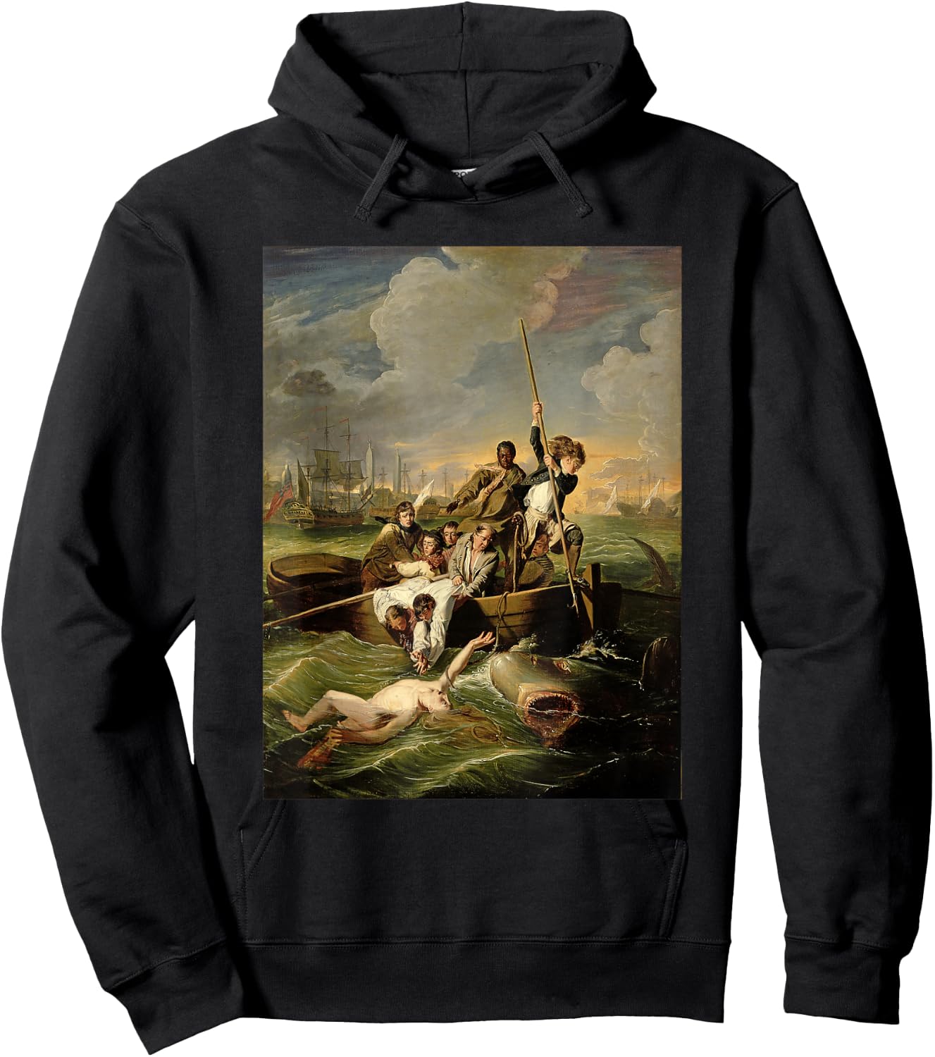 John Singleton Copley's Watson and the Shark Hoodie - Hoodie | Black