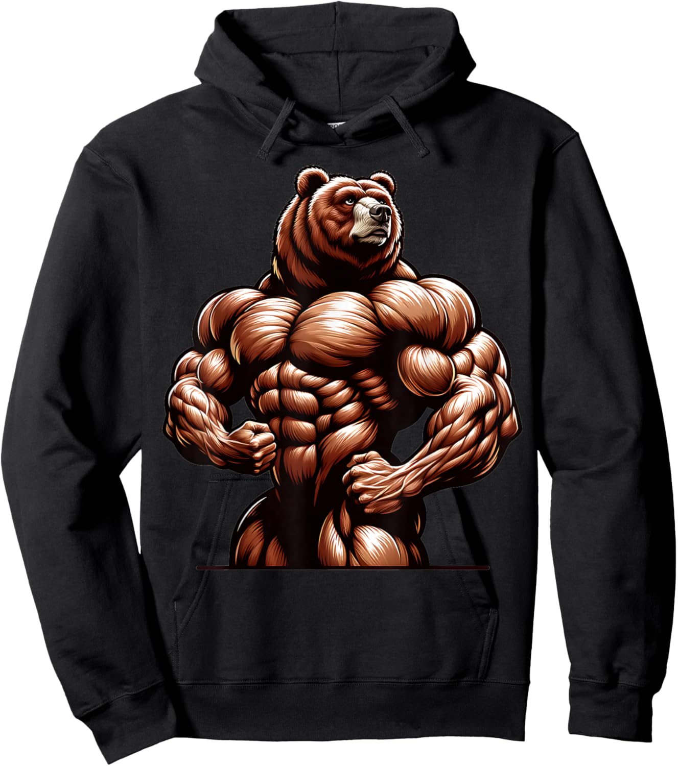 Bears Strength Dumbbell Bodybuilder Training Bodybuilding Hoodie - Hoodie | Black