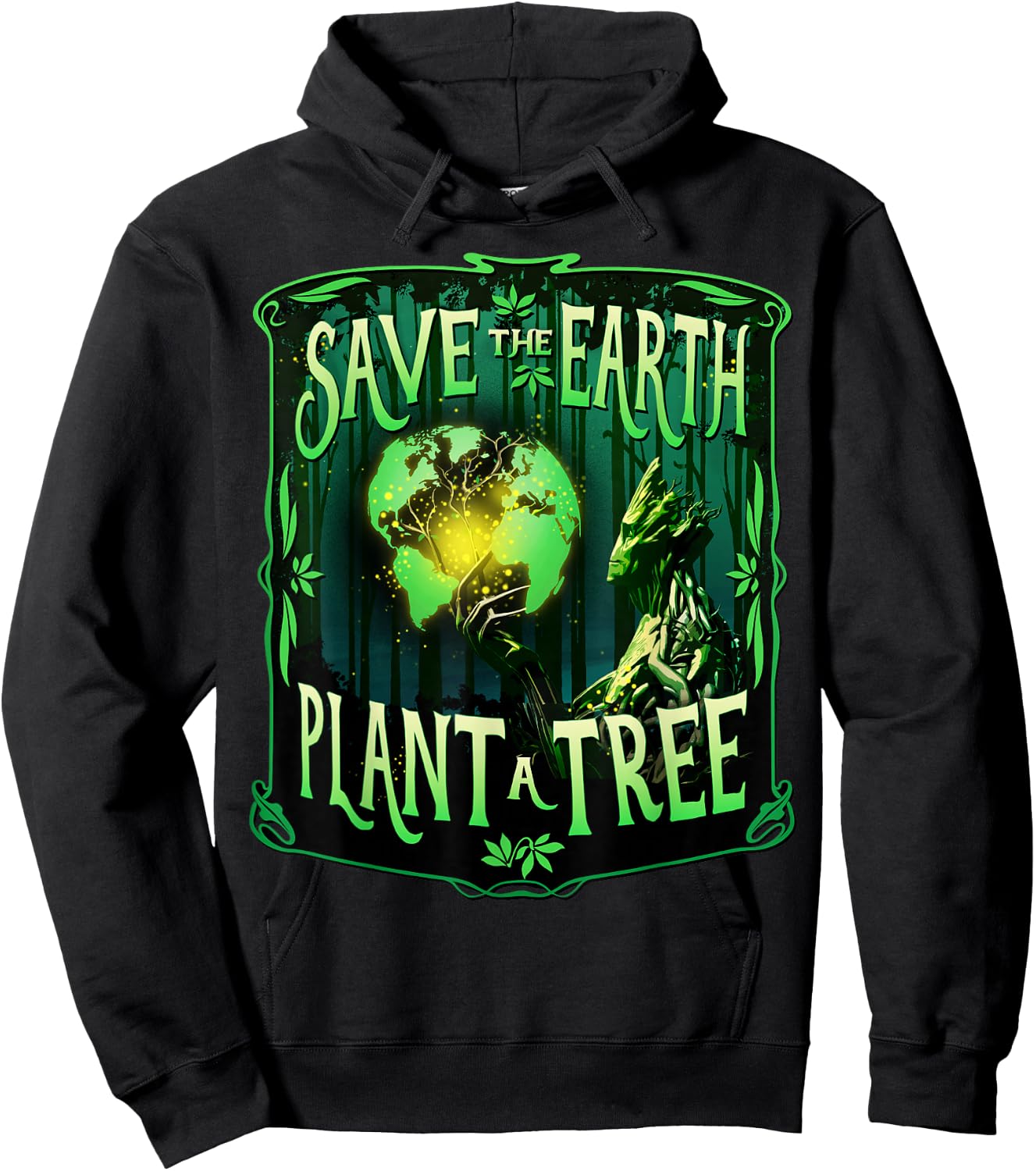 Marvel Earth Day Groot Save The Earth Plant A Tree Hoodie - Hoodie | Black