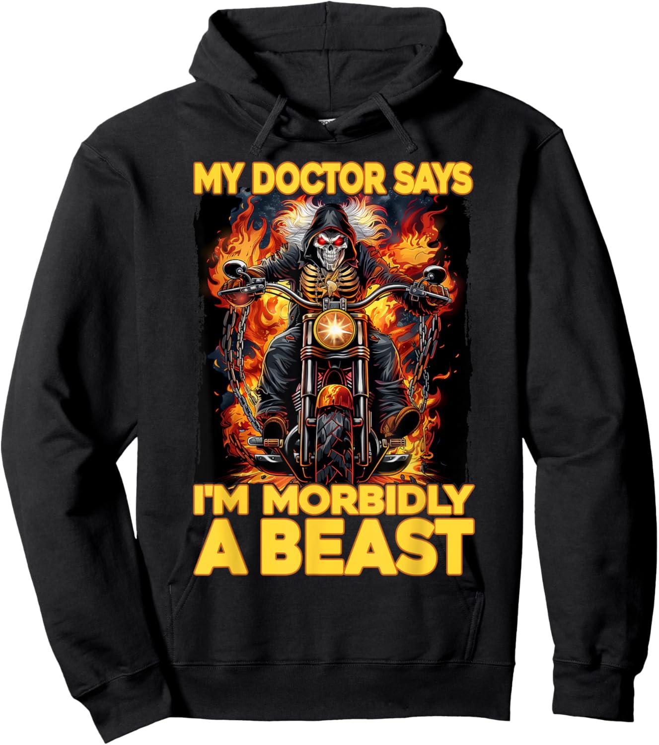 My Doctor Says I'm Morbidly A Beast Hoodie - Hoodie | Black