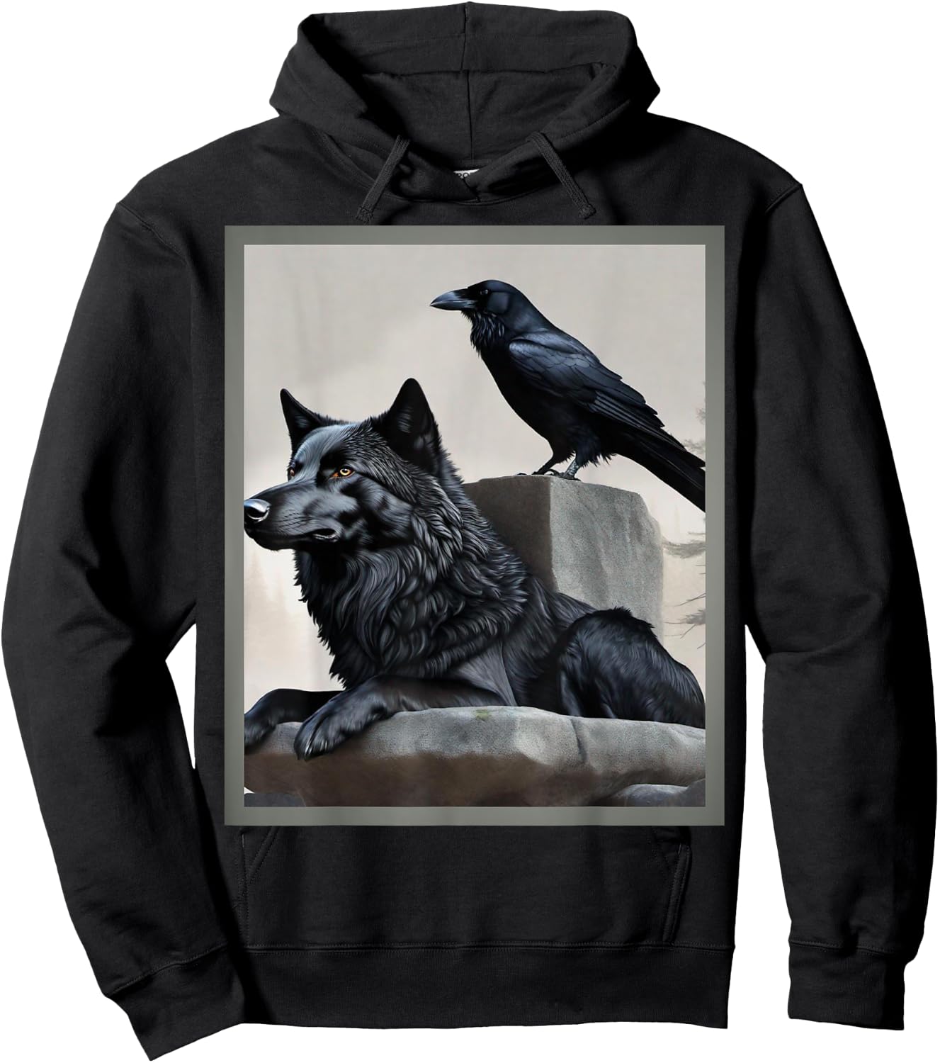 Stoic, wolf and crow Hoodie - Hoodie | Black