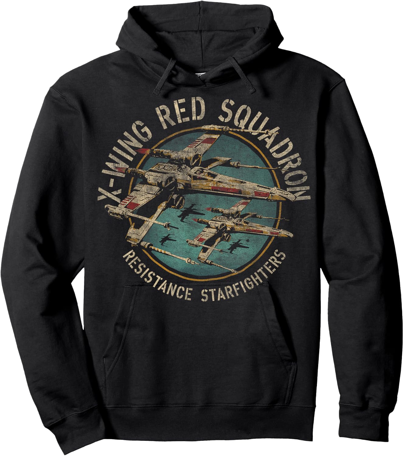 Star Wars X-Wing Squadron Faded Portrait Hoodie - Hoodie | Black