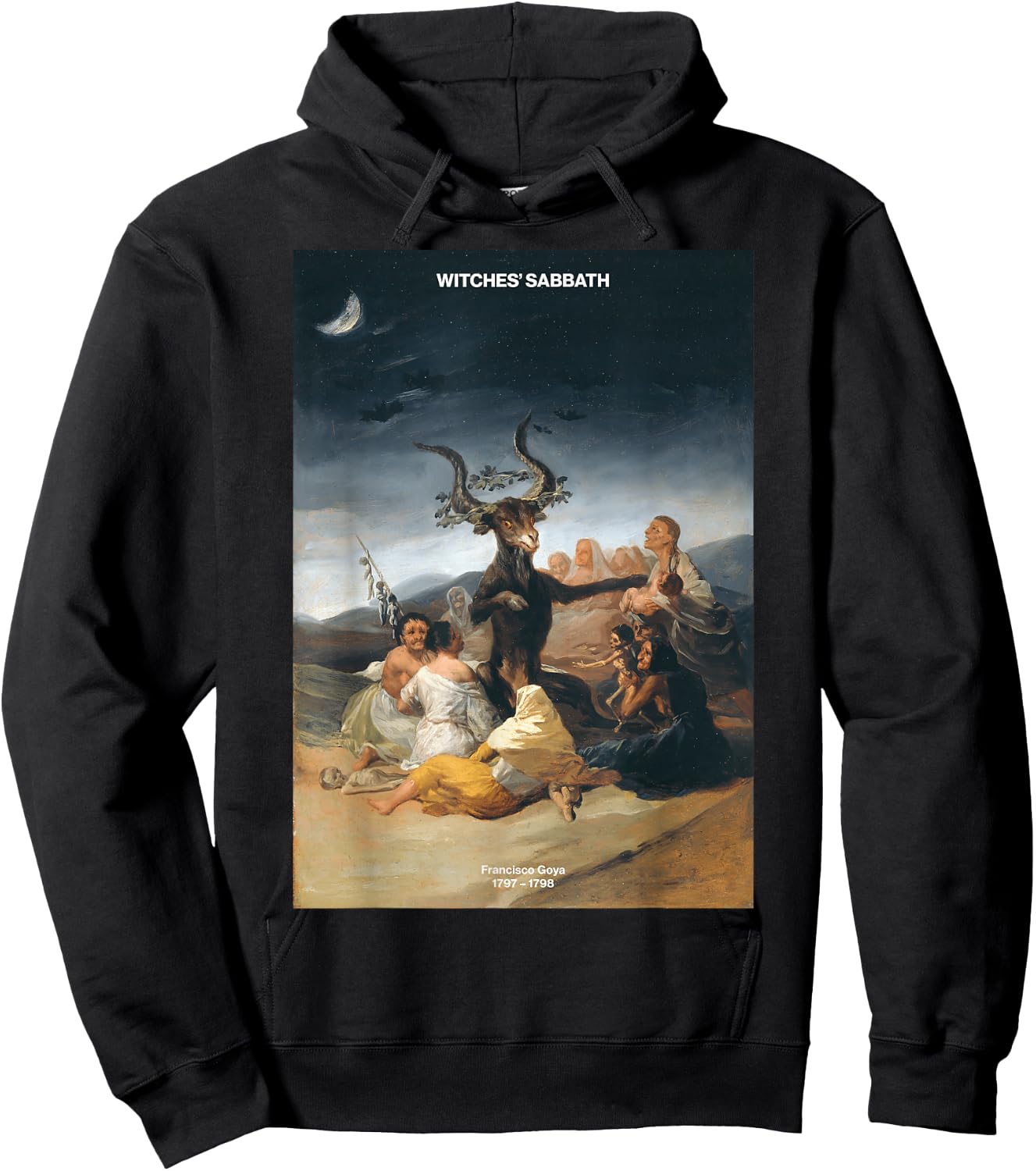 Fine Arts Bottega Witches h Sabbath – Francisco Goya Black Small Hoodie - Hoodie | Black