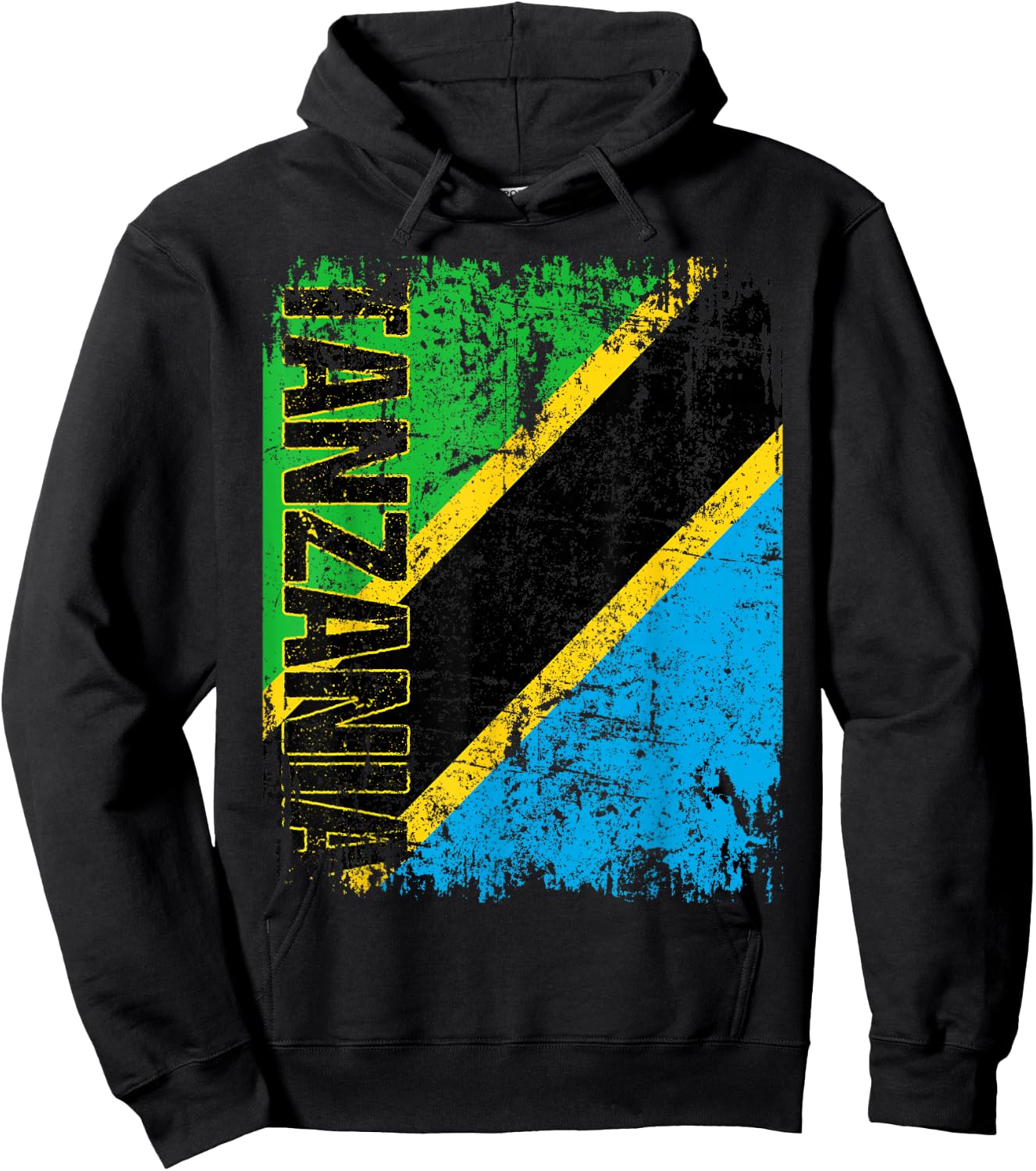 TANZANIA Flag Vintage Distressed TANZANIA Hoodie - Hoodie | Black