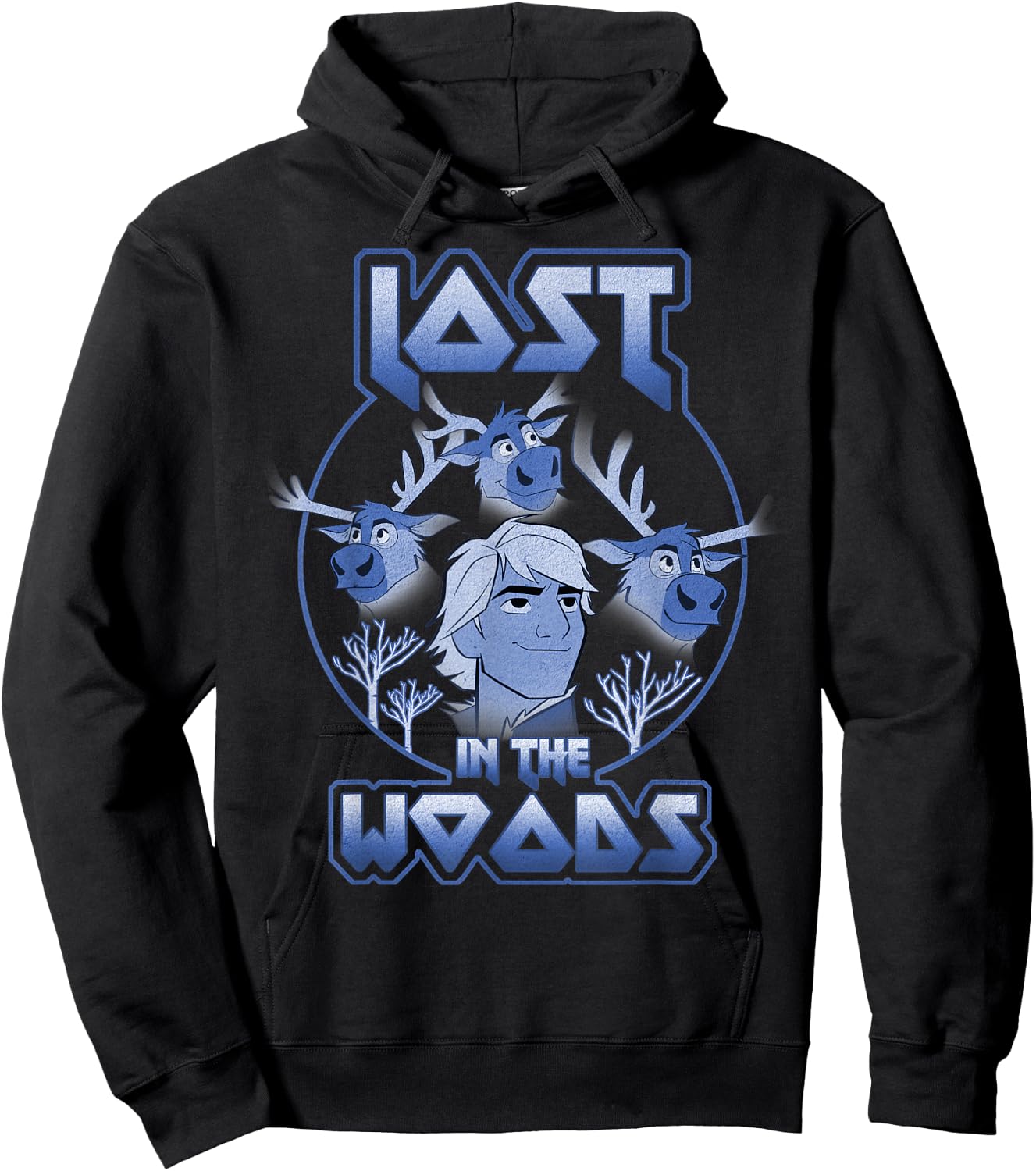 Disney Frozen 2 Kristoff & Sven Lost in The Woods Hoodie - Hoodie | Black