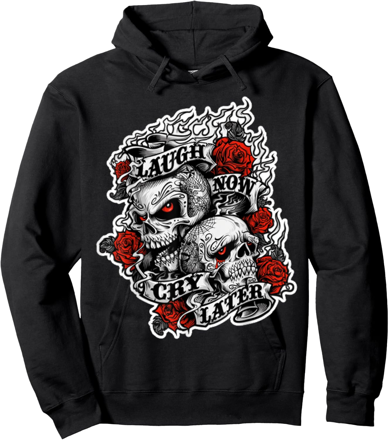 Laugh Now - Cry Later - Wild Biker Hoodie - Hoodie | Black