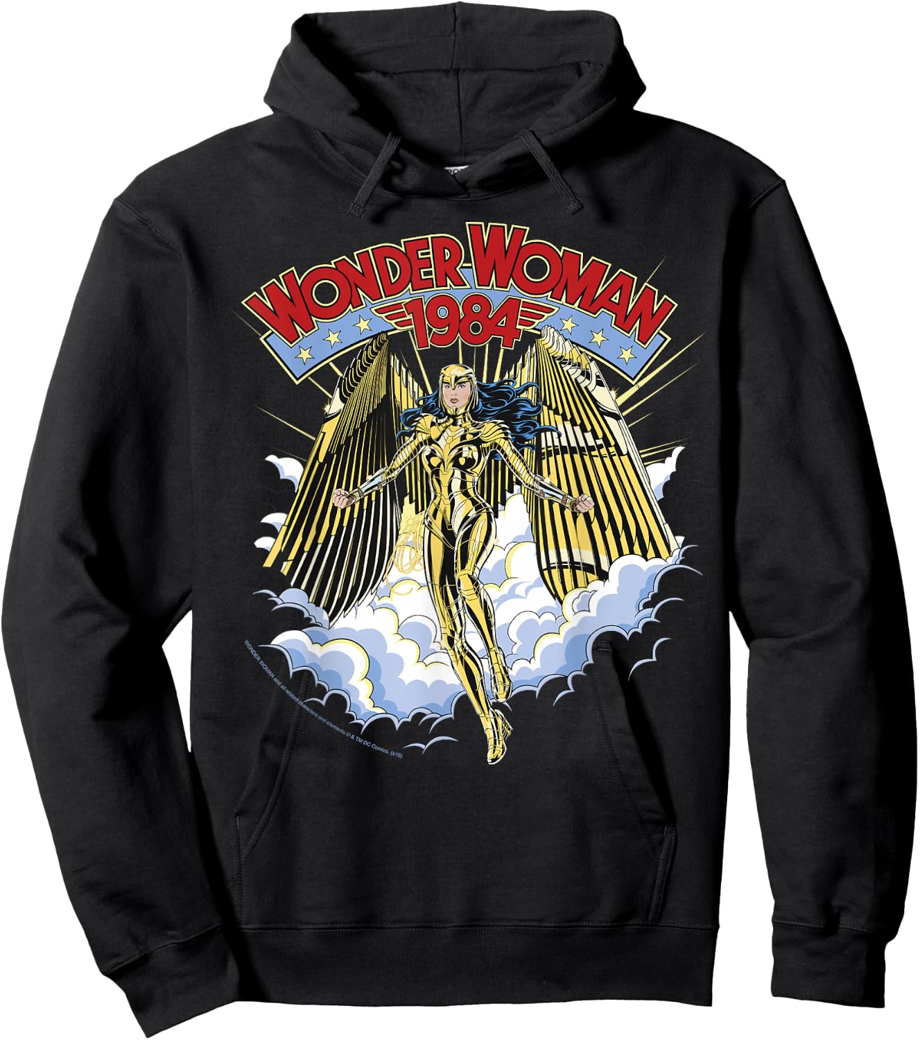 DC Comics Wonder Woman 1984 Gold Suit Clouds Portrait Hoodie - Hoodie | Black