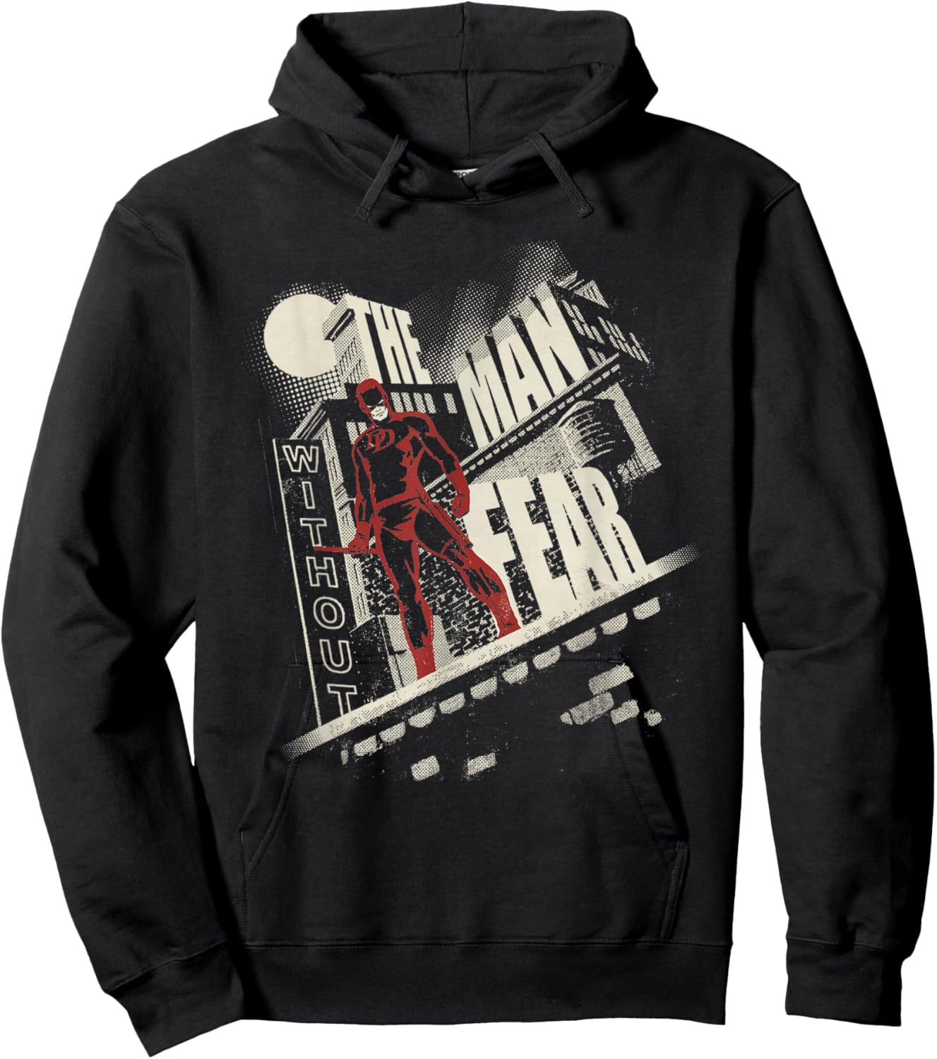 Marvel Daredevil The Man Without Fear Night Rooftop Noir Hoodie - Hoodie | Black