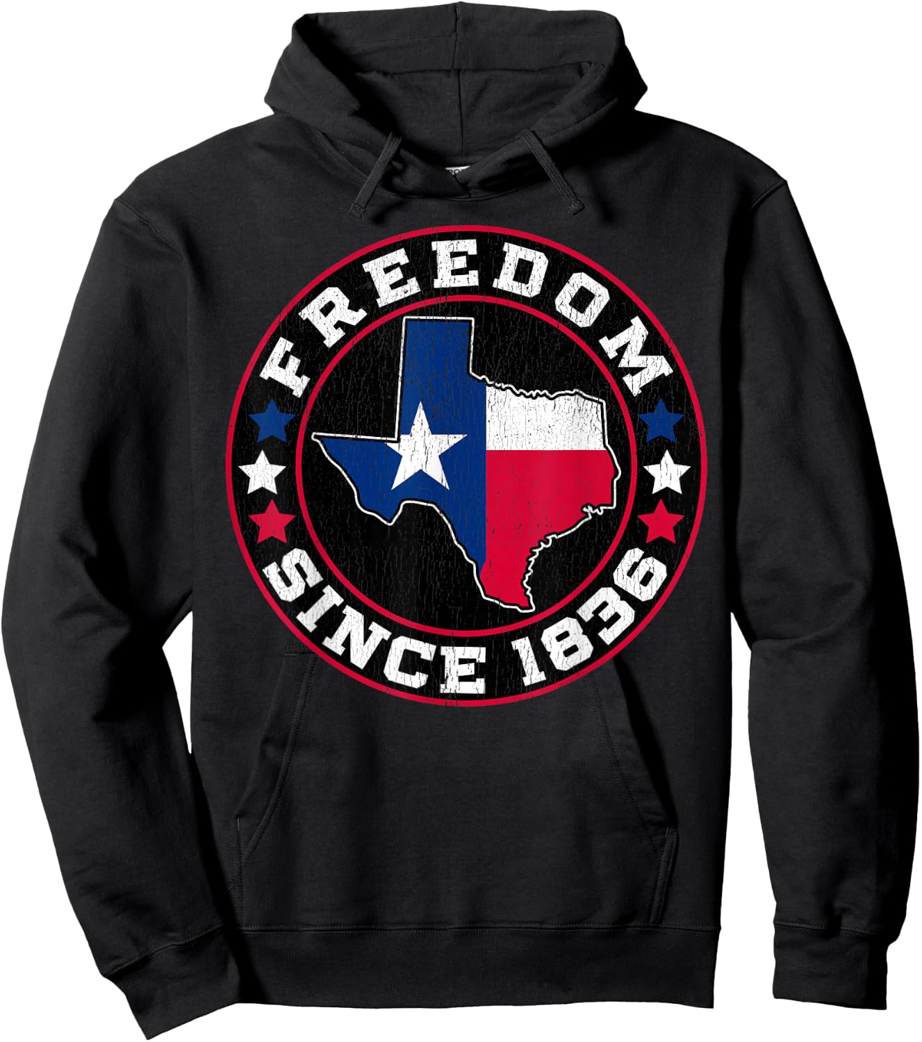 Freedom Since 1836 Texas Independence Day Hoodie - Hoodie | Black