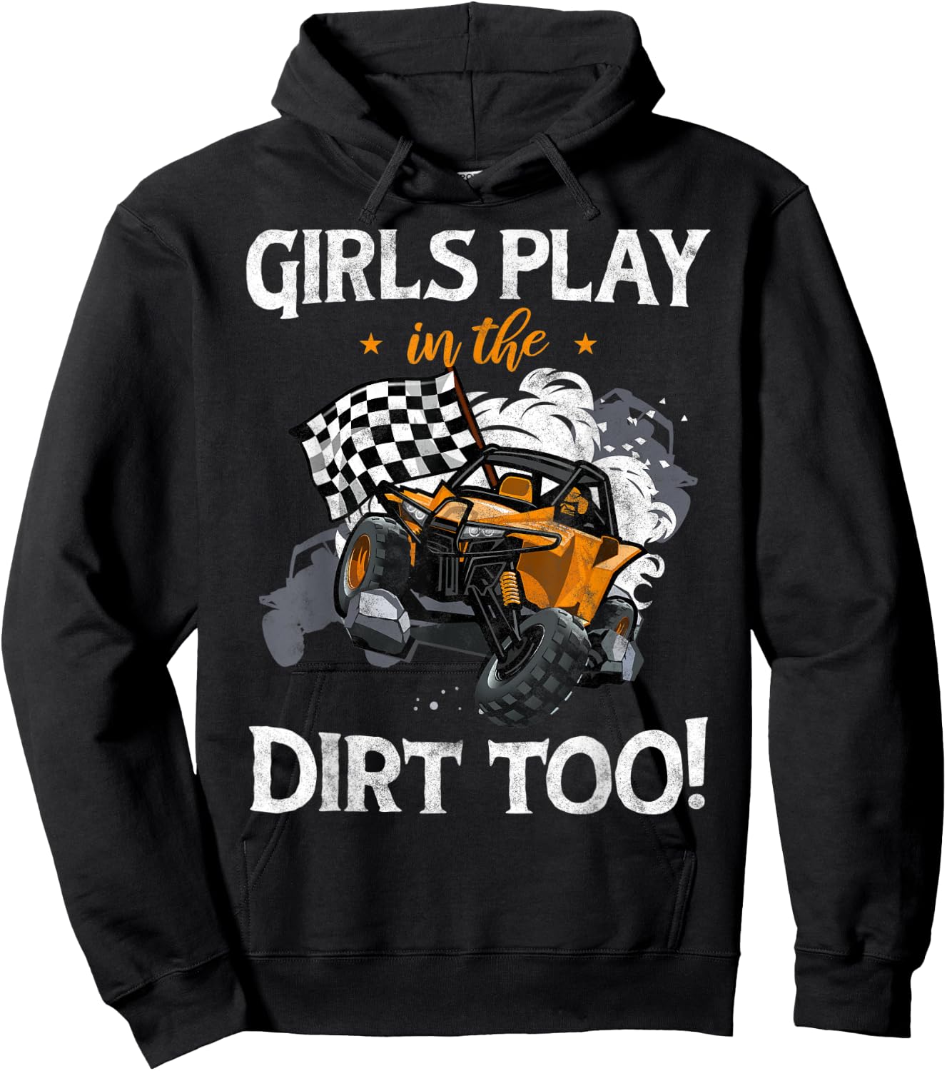 Girls Playing in the UTV Dirt Offroad SXS Racing Quad Lovers Hoodie - Hoodie | Black