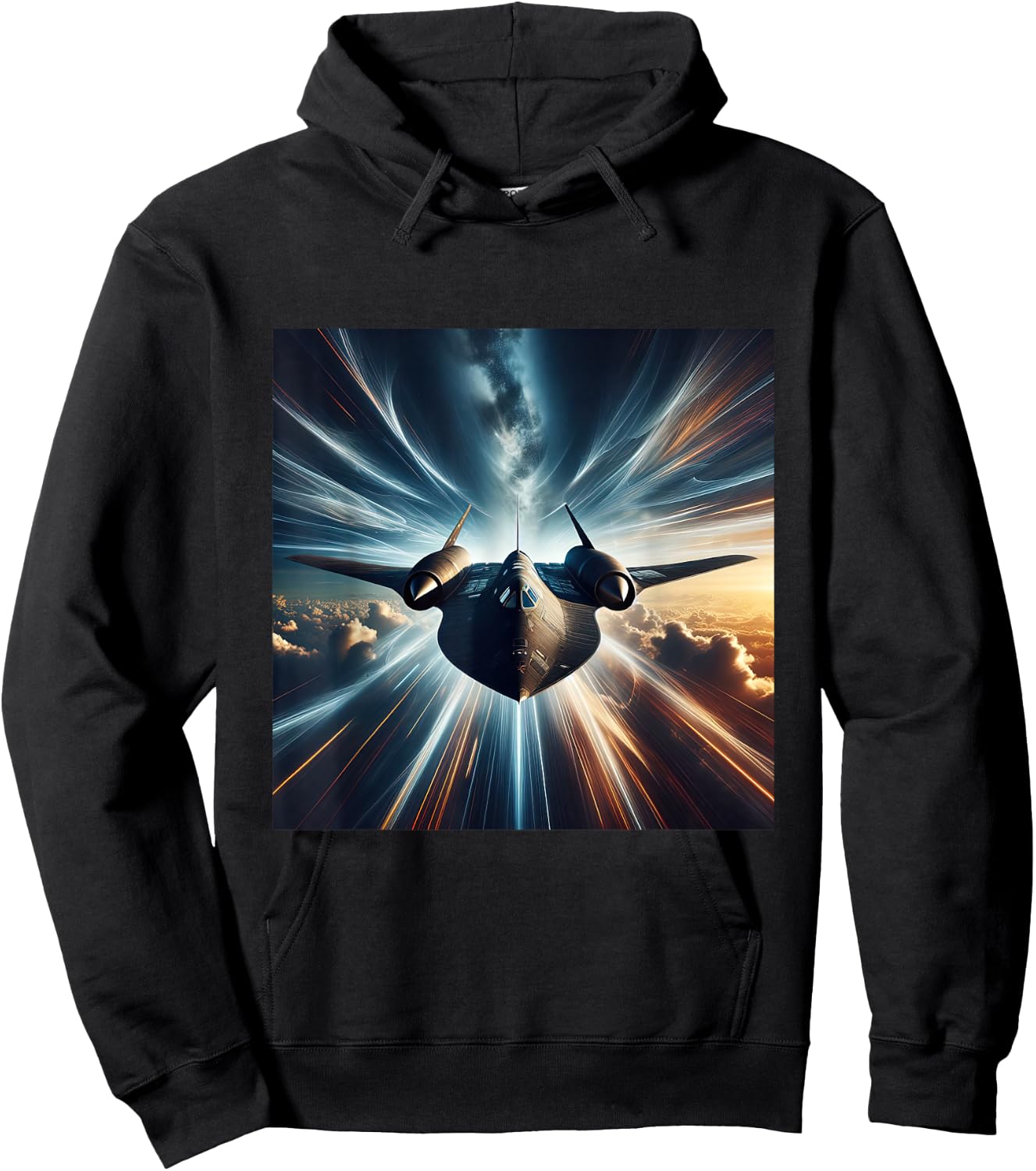 SR 71 Blackbird Fighter Jet Military Aircraft Hoodie - Hoodie | Black