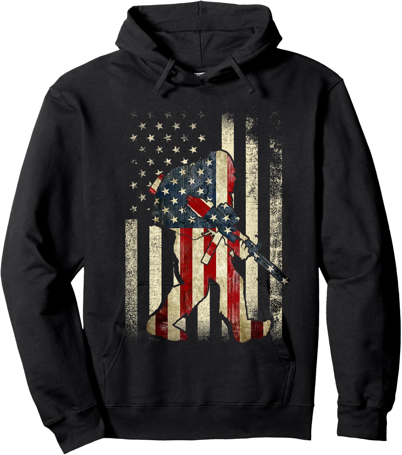 Bigfoot 2nd Amendment Right to Bear Arms Gift Gun Owner Hoodie - Hoodie | Black