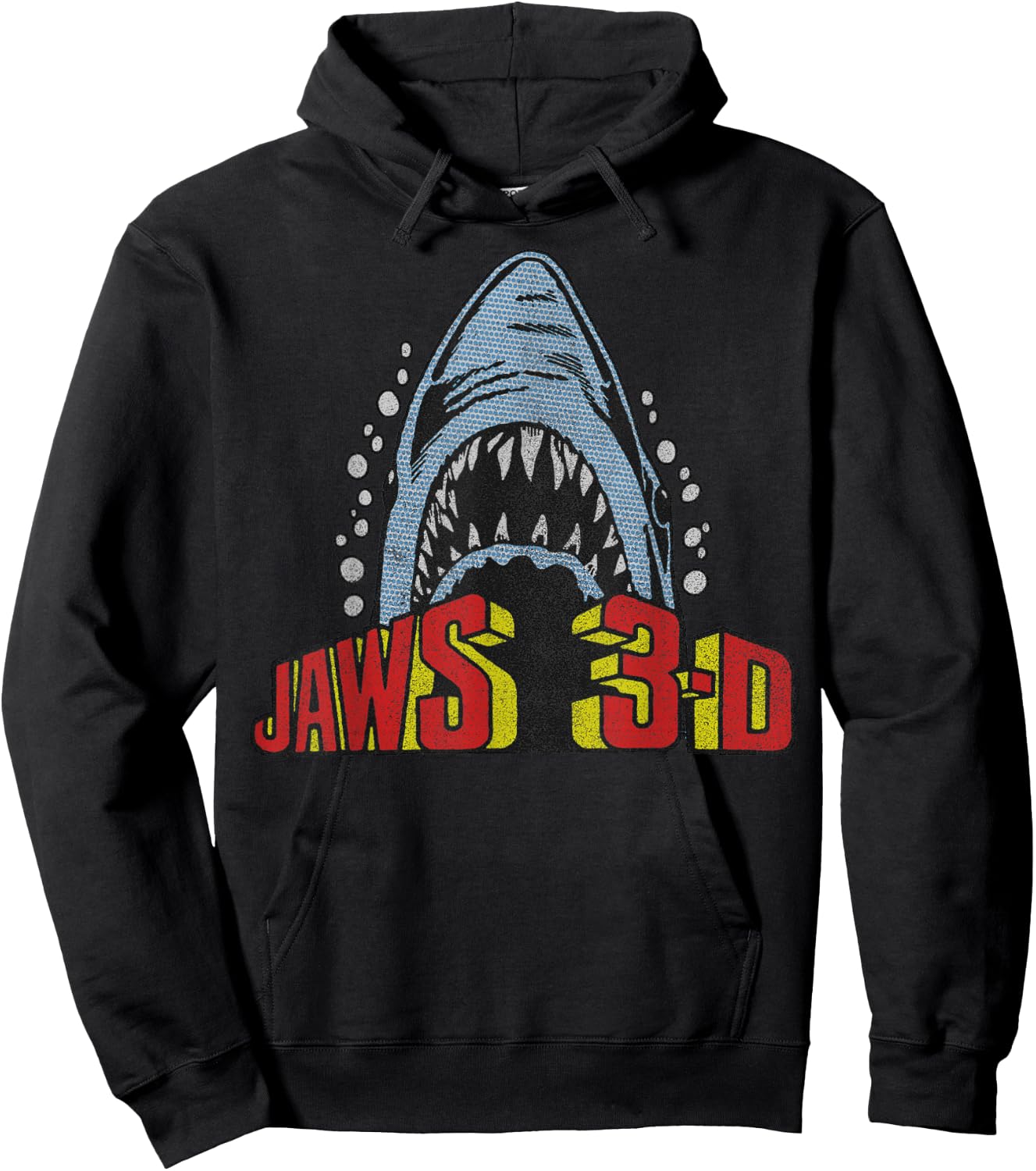 Jaws Retro 3D Poster Hoodie - Hoodie | Black