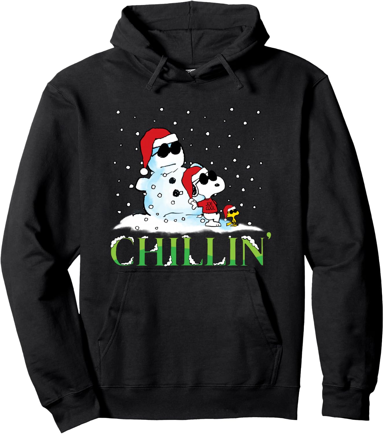 Peanuts Holiday Snoopy Chillin Hoodie - Hoodie | Black